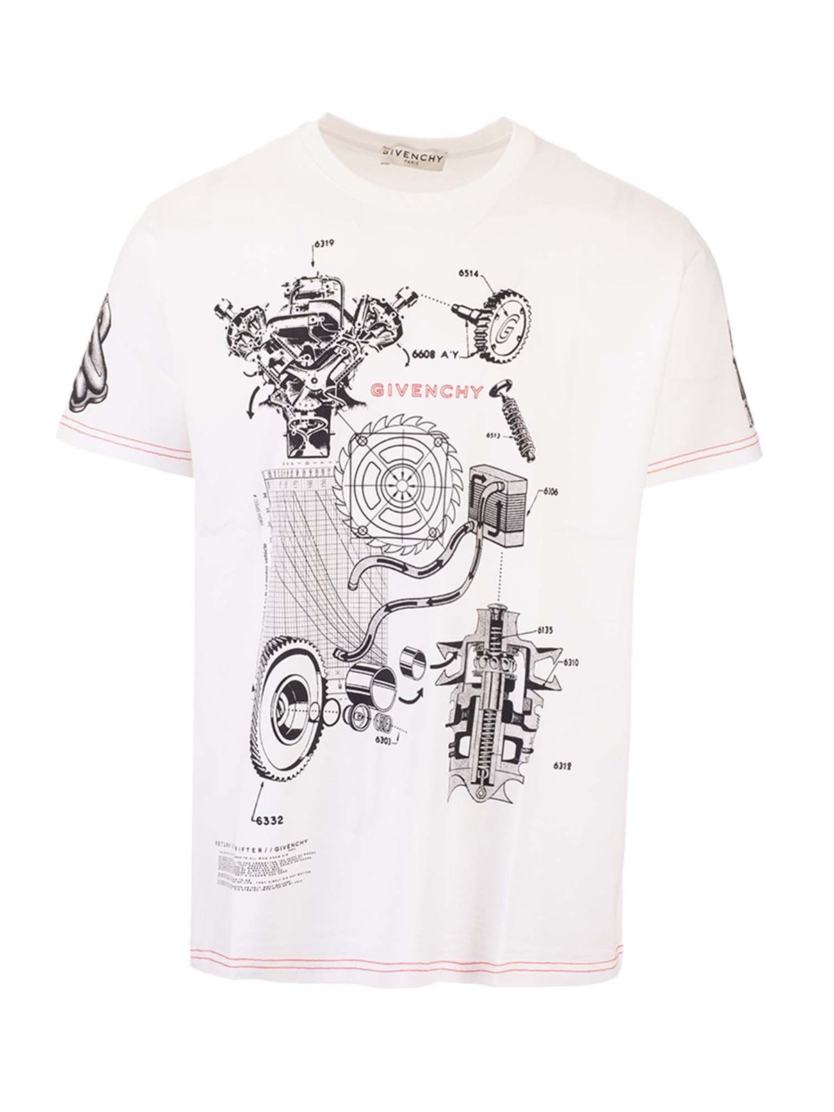 Givenchy Schematics T-shirts in white - White - Men
