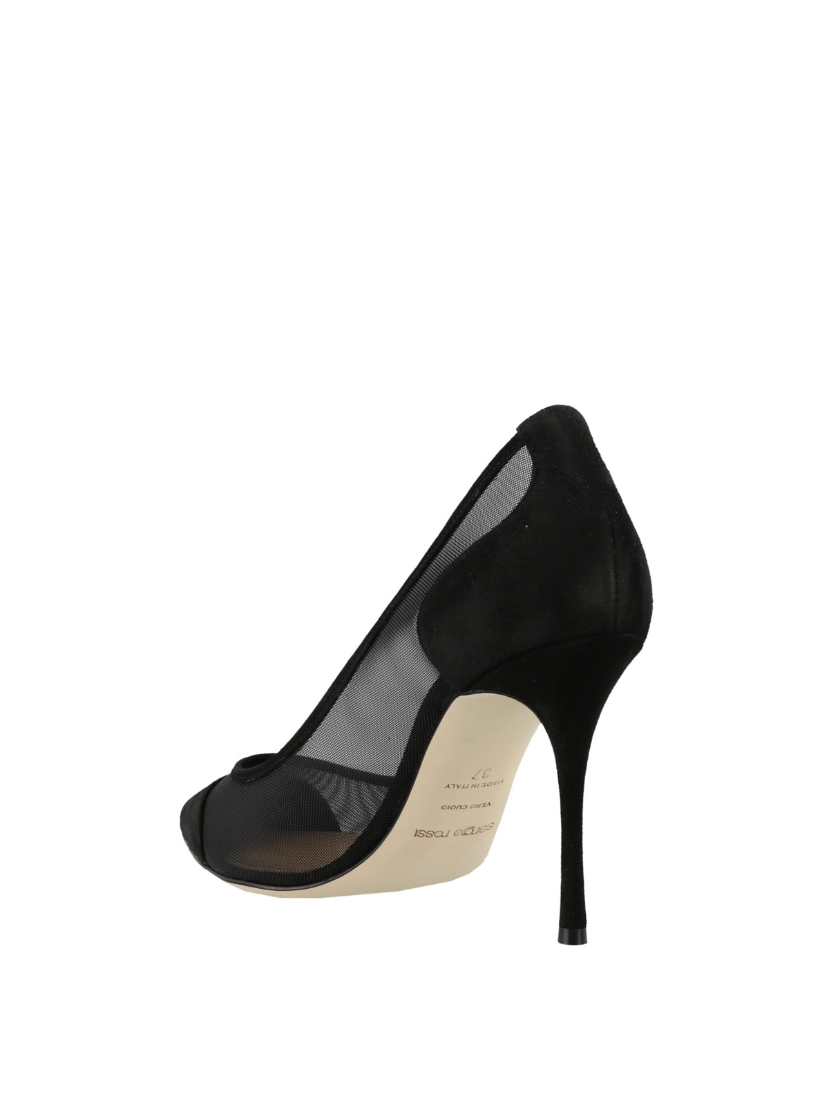 Sergio Rossi Godiva suede and mesh pumps - Black|A89580MAFM461000