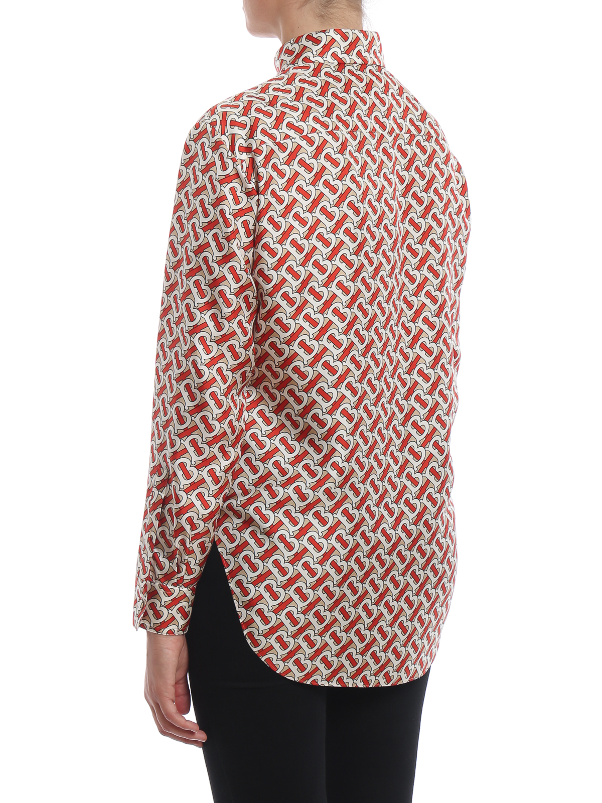 Shirts Burberry - Godwit monogram print silk shirt - 8016683