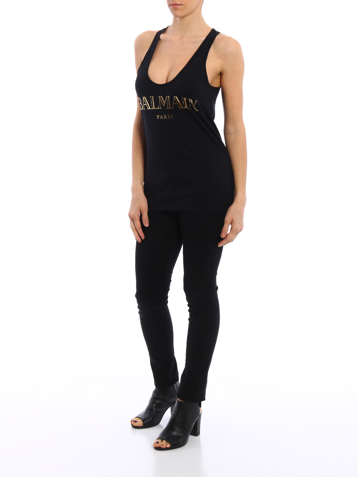 Balmain トップ/タンクトップ レディース - 黒 | 8482326IC0100