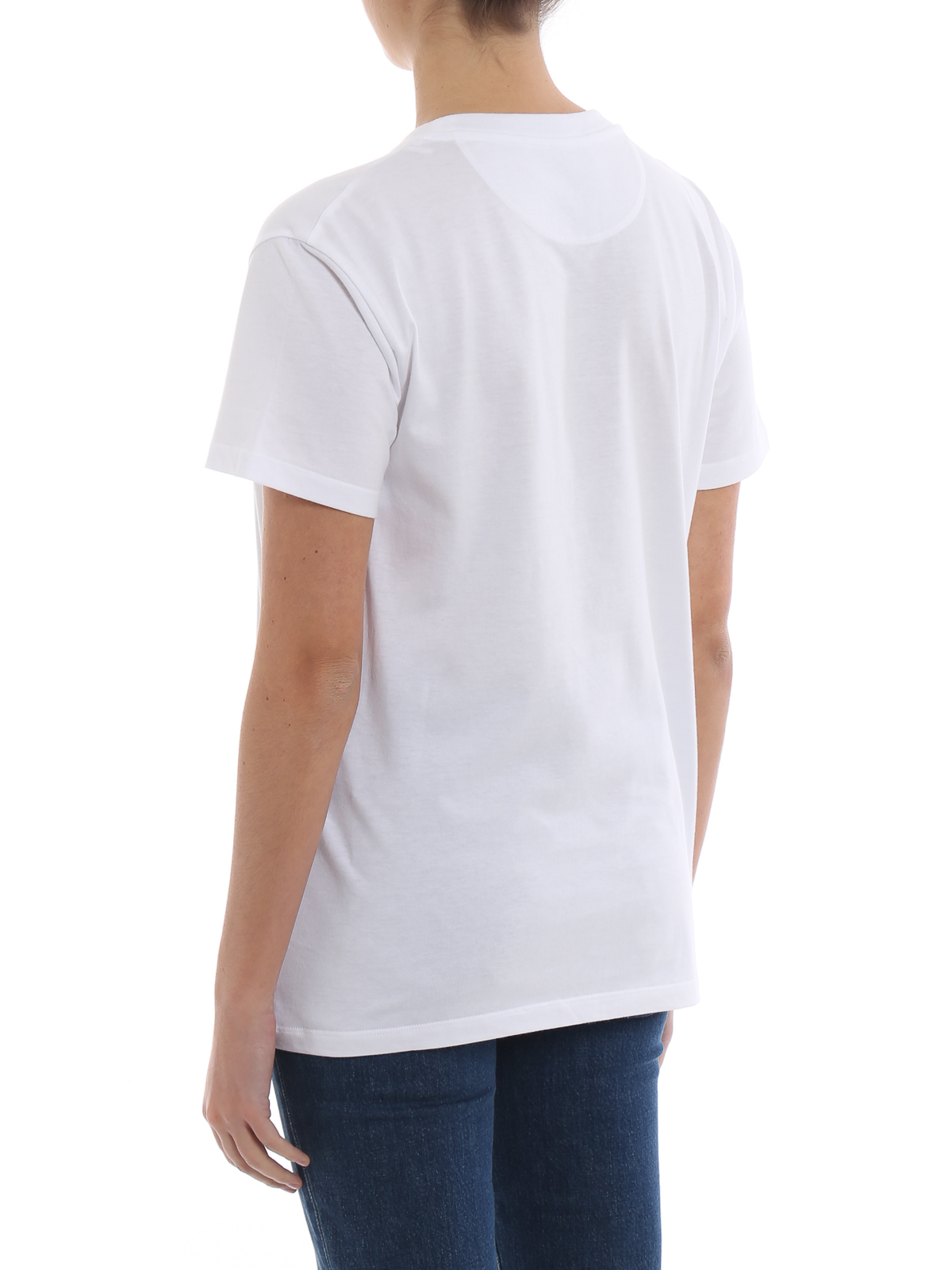 Valentino Garavani Gold VLTN white cotton Tee | RB3MG00PZSX0BO