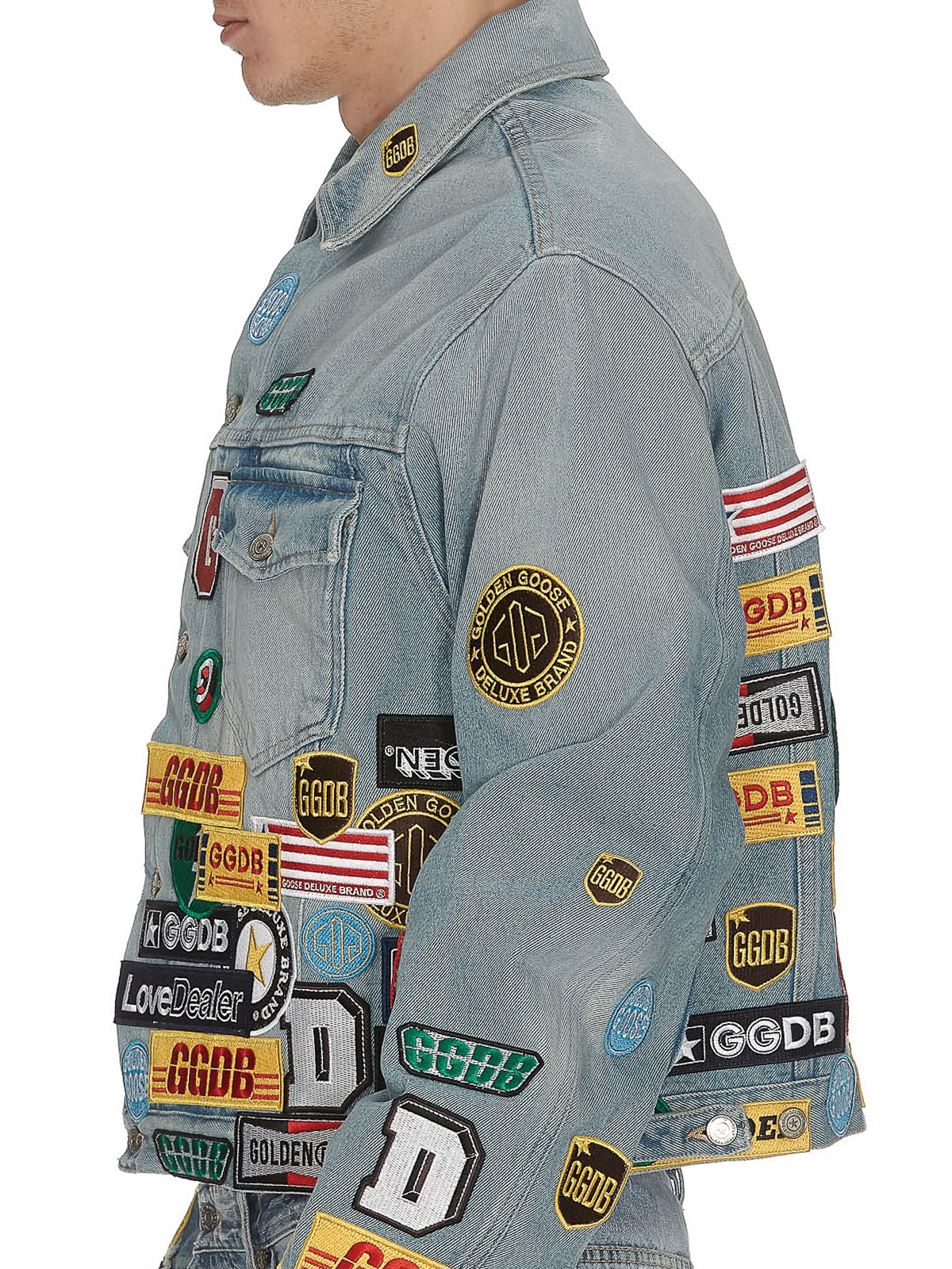 Denim jacket Golden Goose - Denim jacket with patches - G34MP564A2