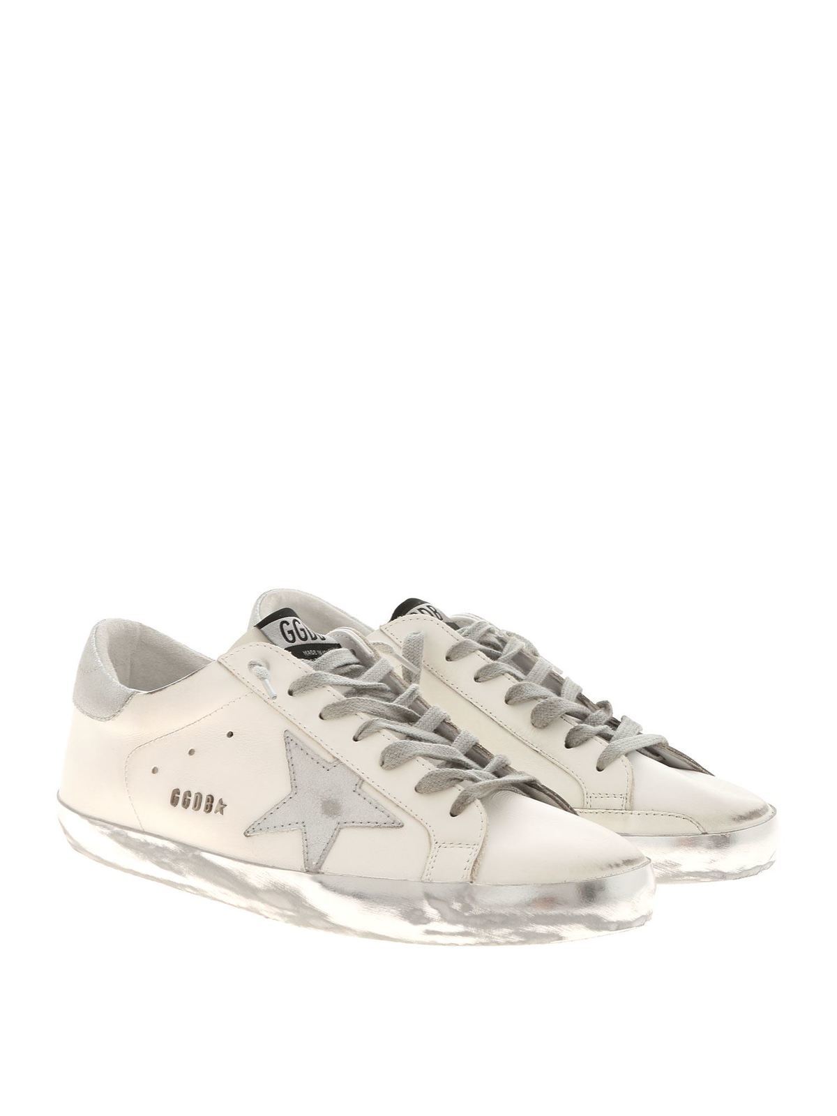 Golden Goose Superstar Classic sneakers in white and silve