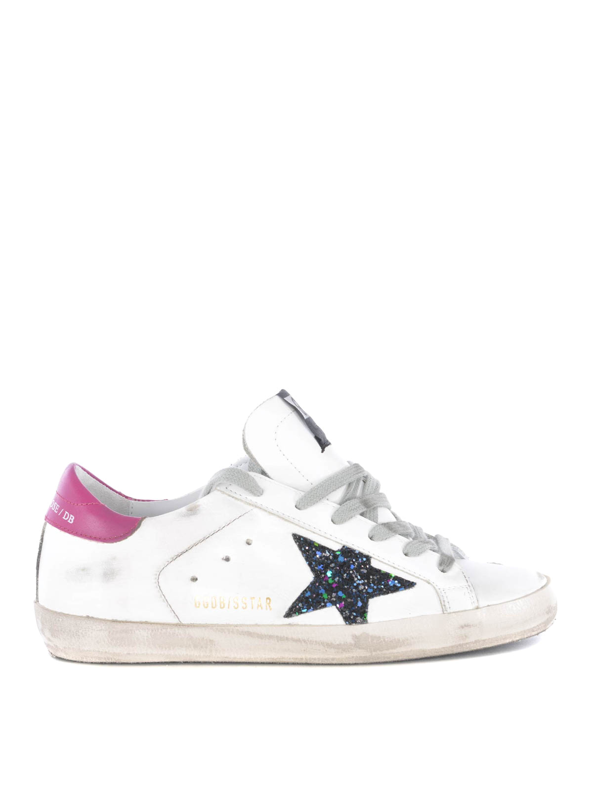 Trainers Golden Goose - Superstar sneakers with glitter star patch ...