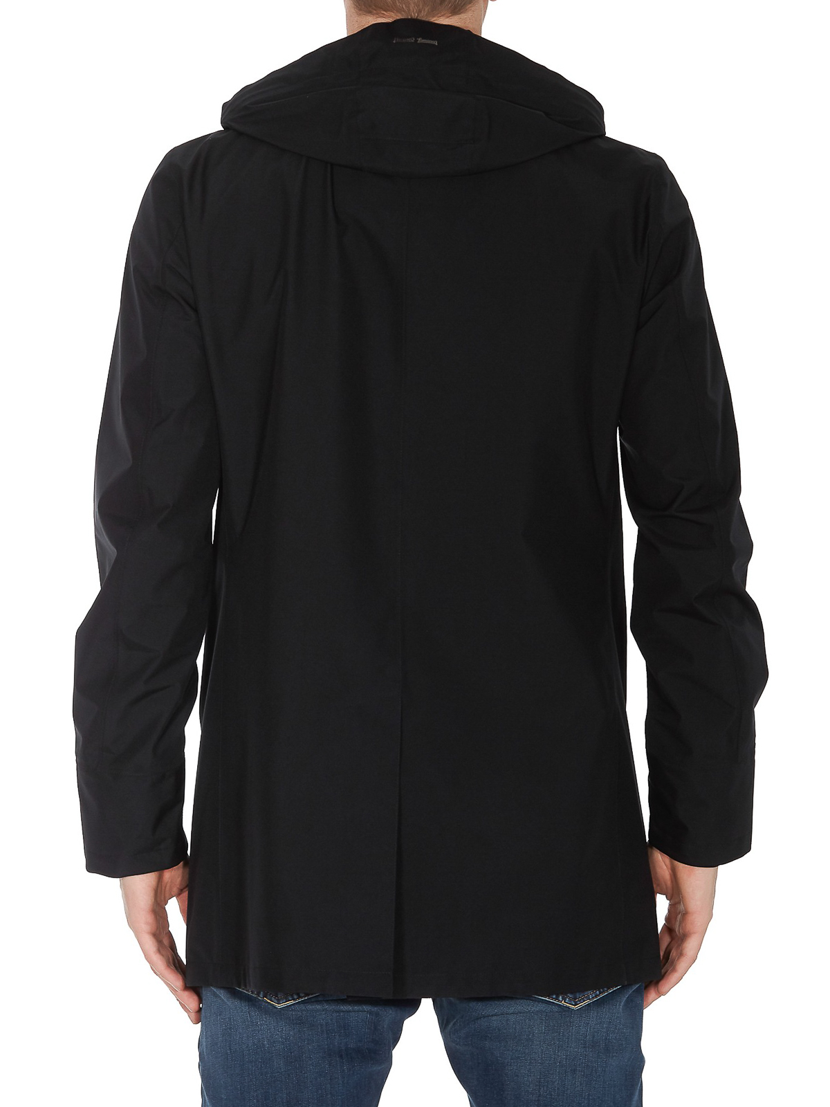 Shop Herno Gore-tex® Black Raincoat