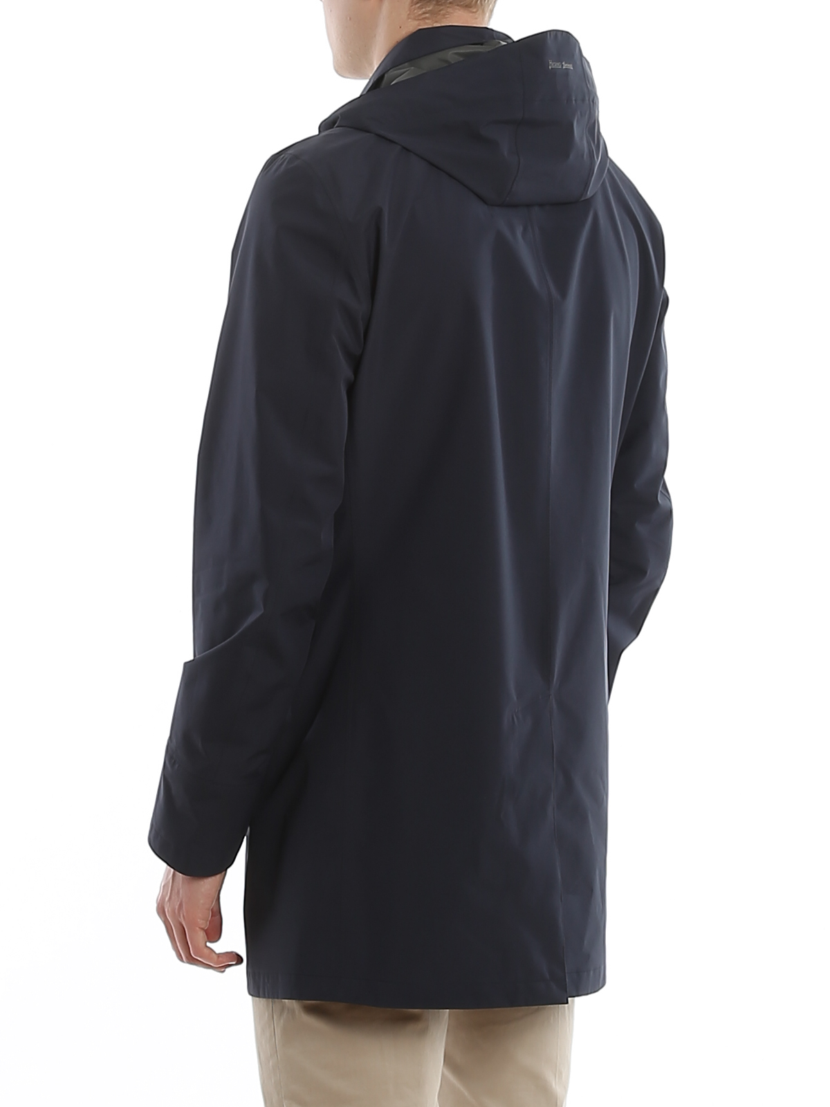 Shop Herno Gore-tex® Raincoat In Dark Blue