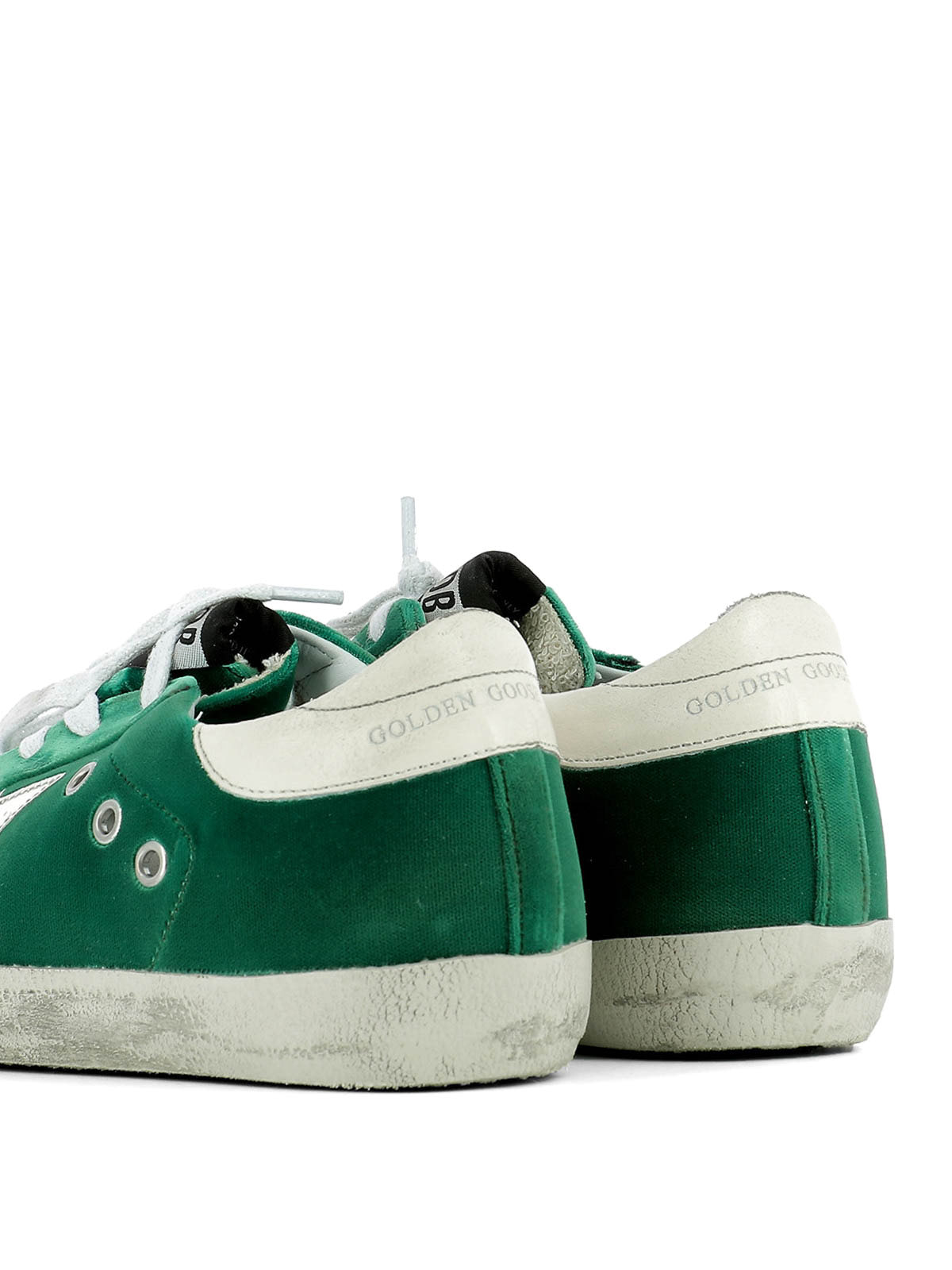 Golden Goose Green suede Superstar sneakers - Green