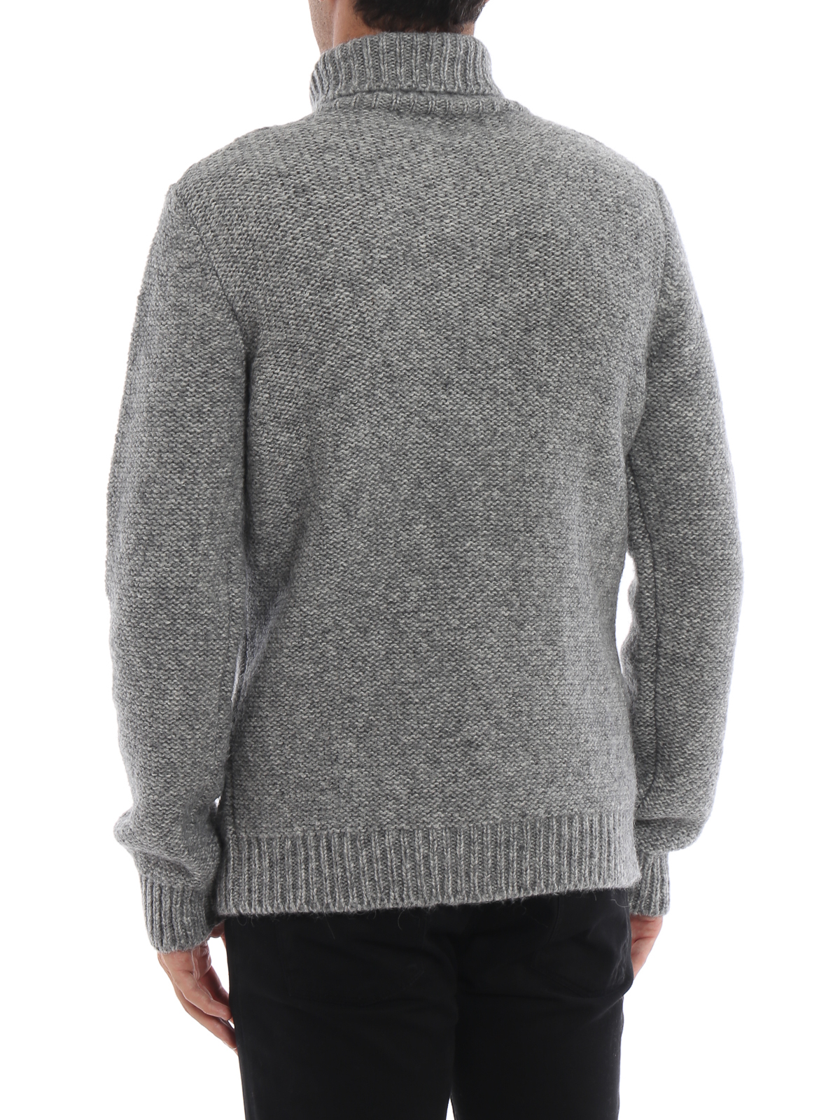 Tod's Grey cotton and alpaca blend turtleneck|X8MC1378090PZUB404