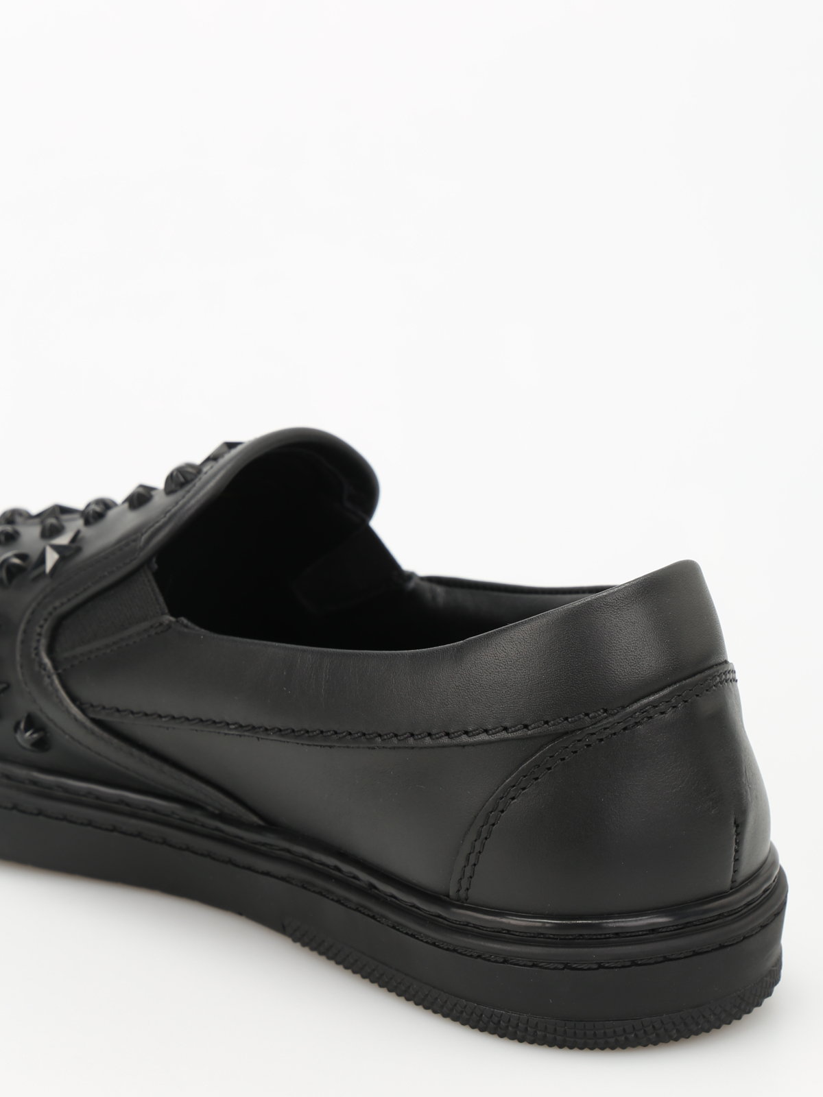 Jimmy Choo Grove star detail leather slip-ons - Men|GROVEOMXBLACK