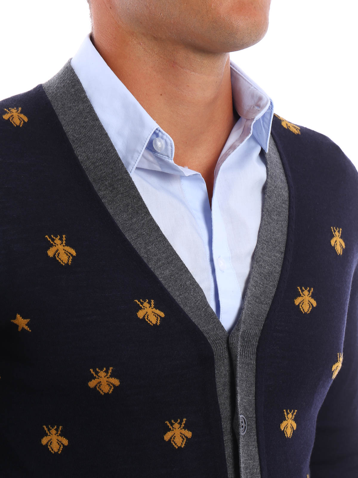 Cardigans Gucci - Bee and star wool cardigan - 431747X13114559 