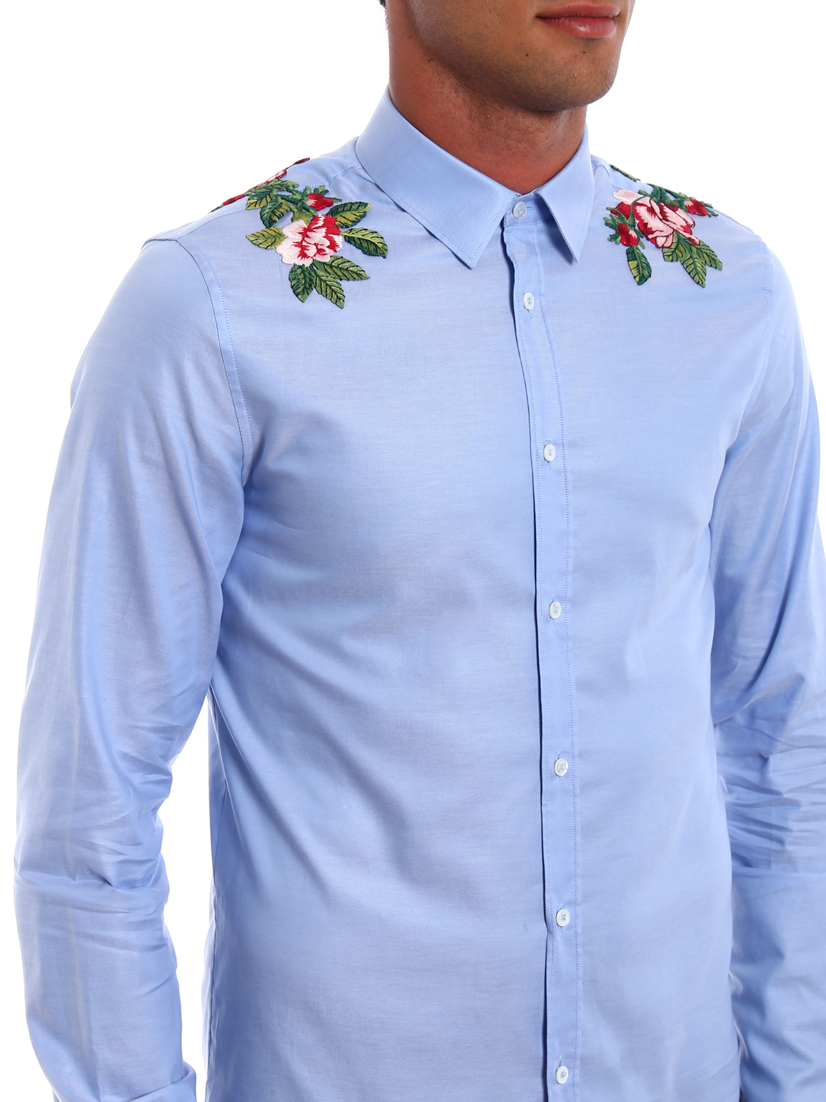 Gucci Embroidered Cotton Poplin Shirt