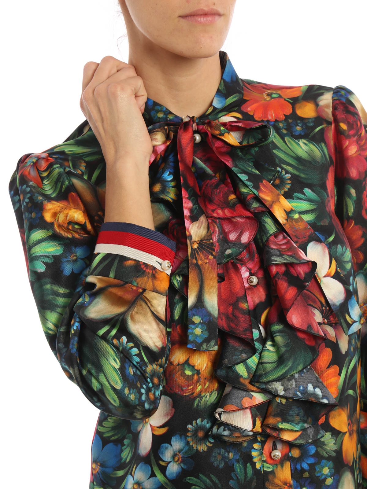 Floral Silk Shirt in Multicoloured - Gucci