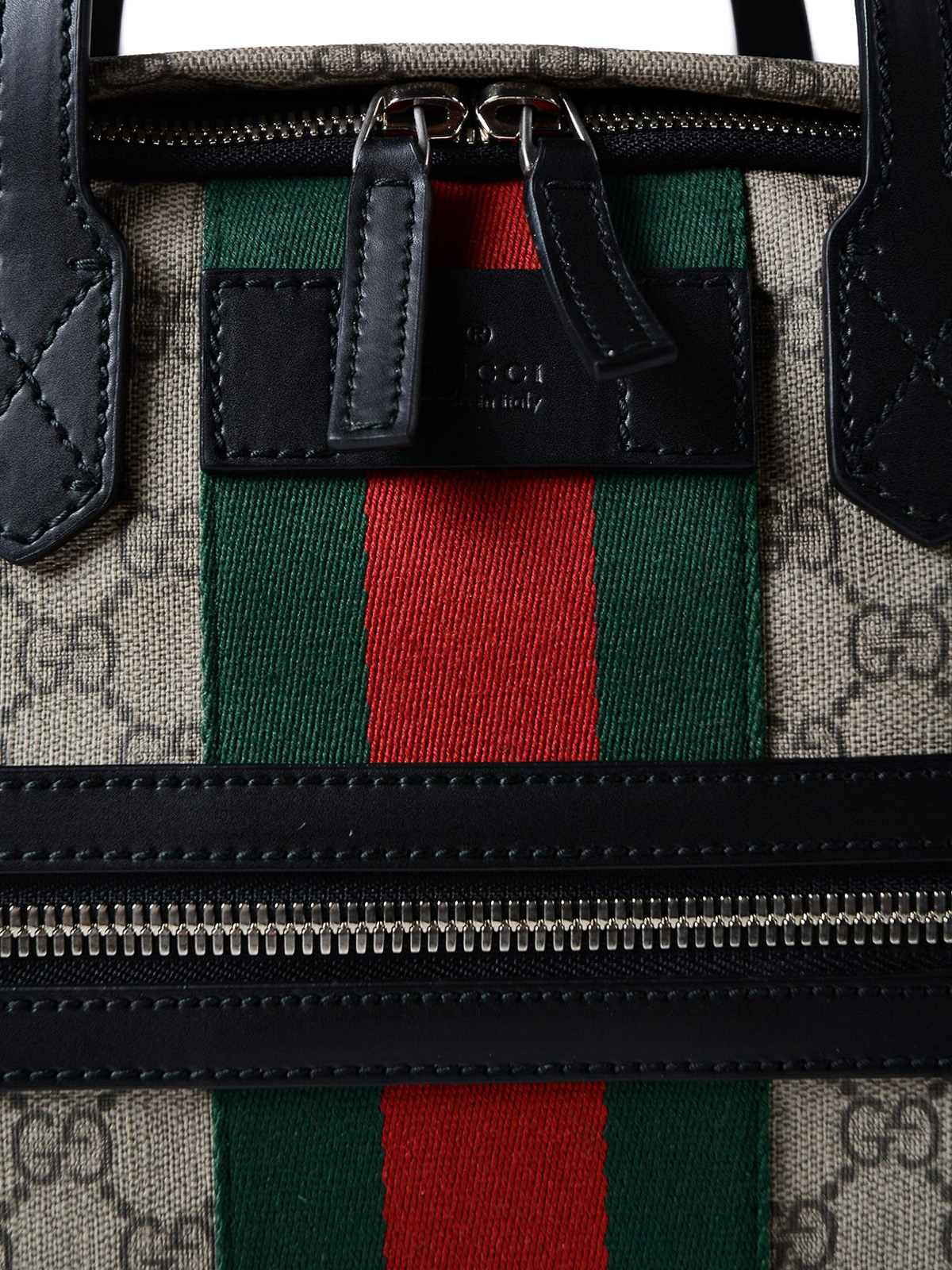 Gucci Backpacks Web Stripe Canvas