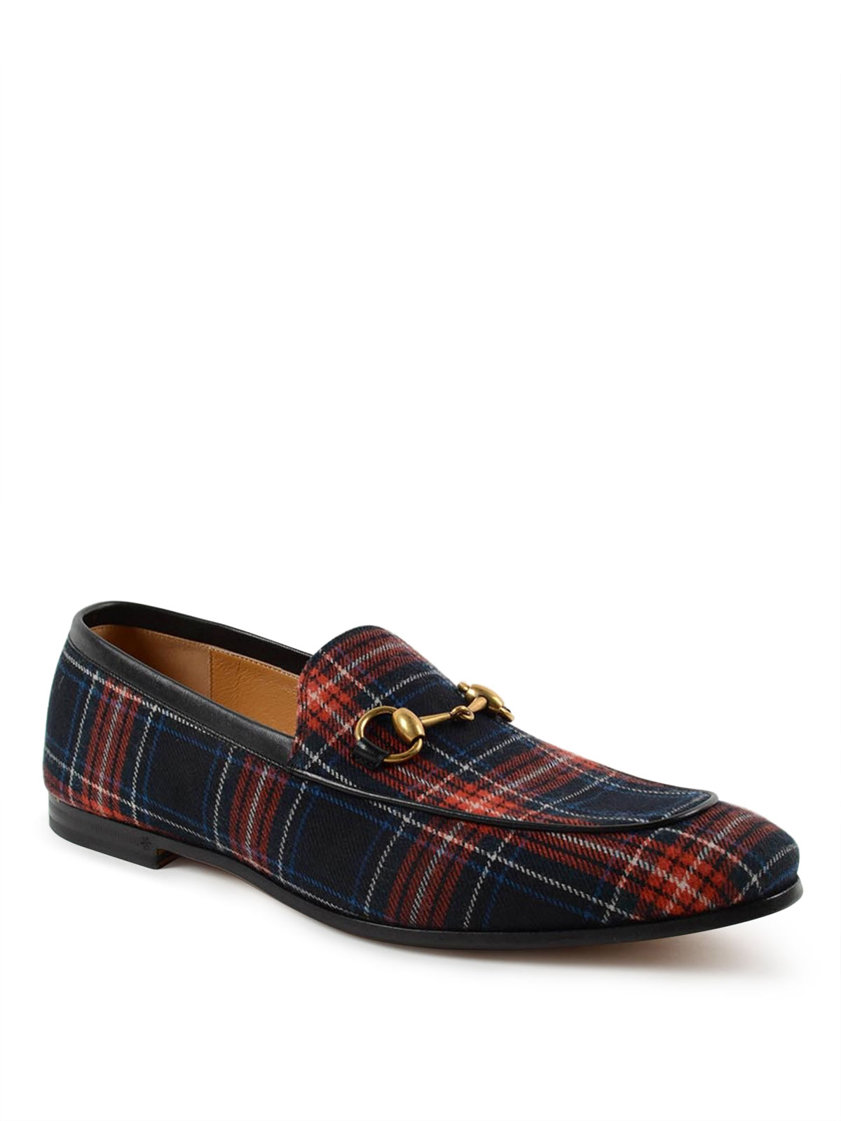 Gucci Jordaan Plaid Felt Loafer Size 8, Orange Black & Tan Gucci Jordaan GG Motif Bit Loafer (Women) | Nordstrom main image 2