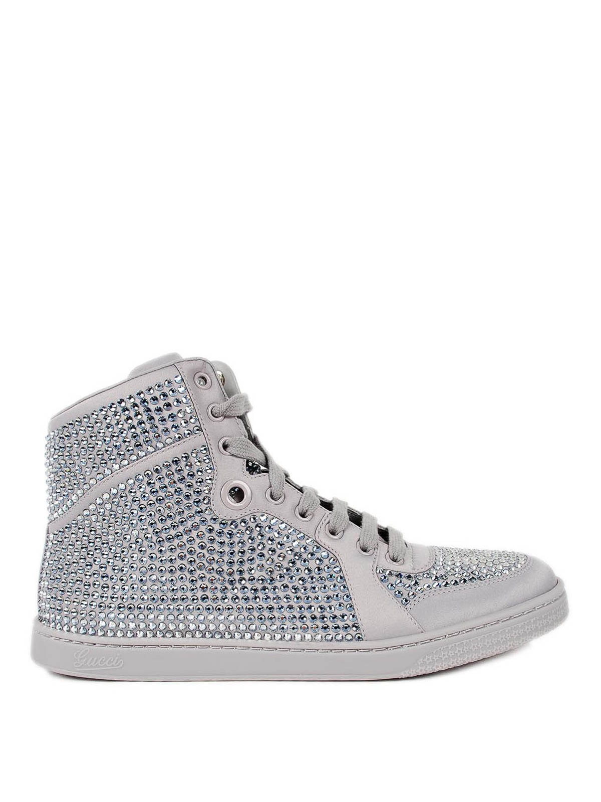 Trainers Gucci - High Top Trainers With Crystals - 338947Klw101715