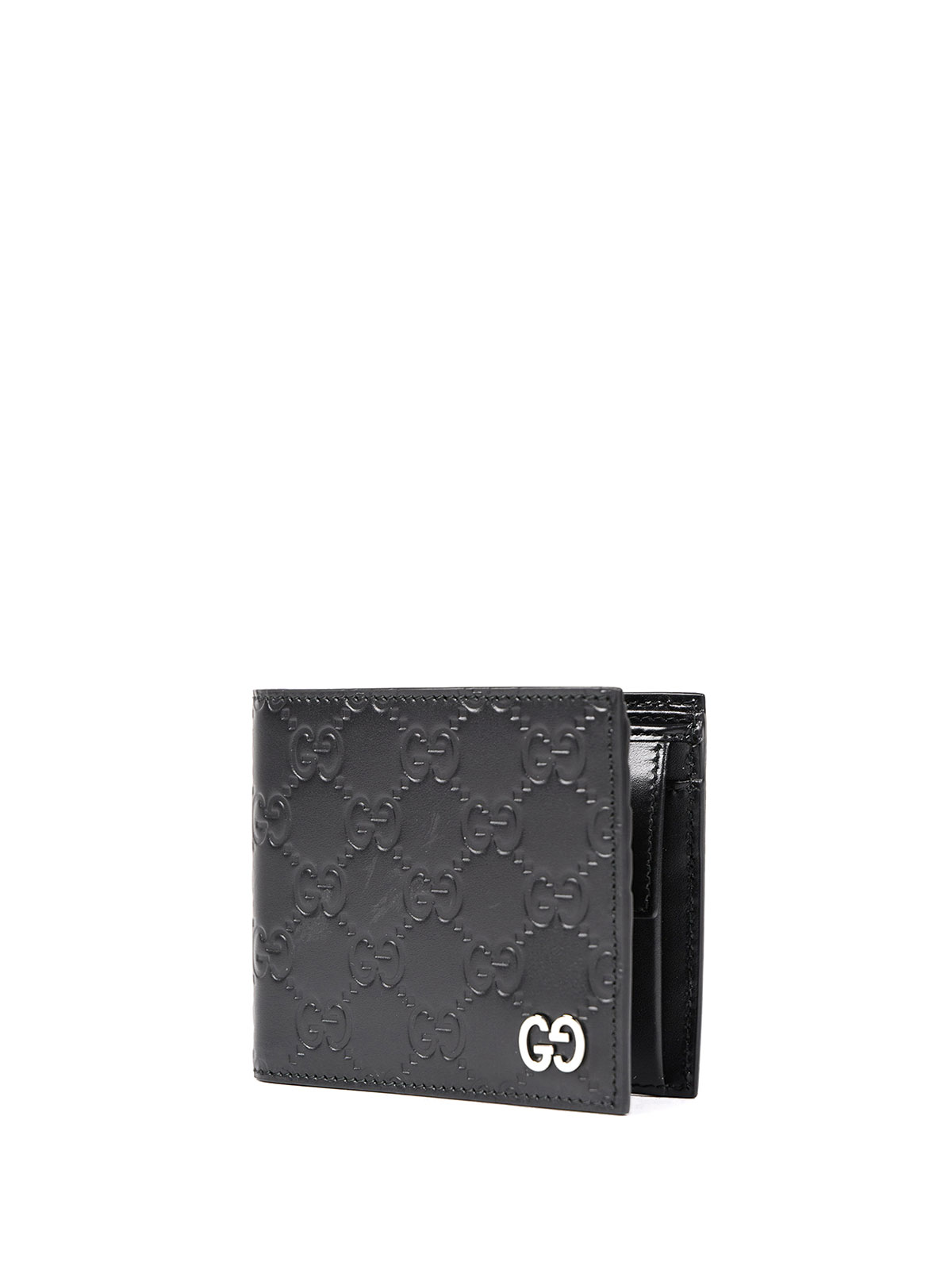 Black Leather Signature Bifold Wallet