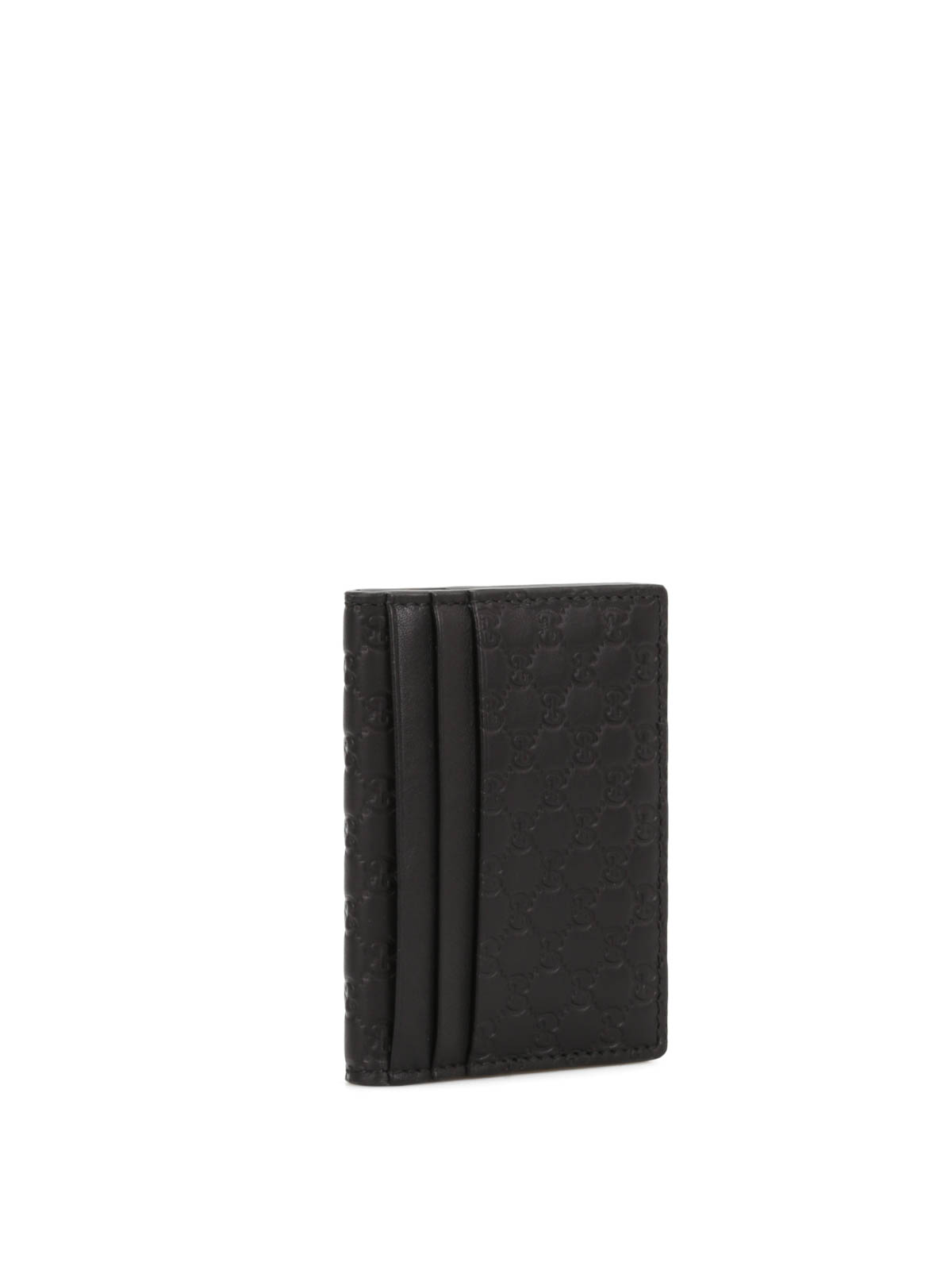 Gucci Black Microguccissima Leather Money Clip Bifold Wallet Gucci