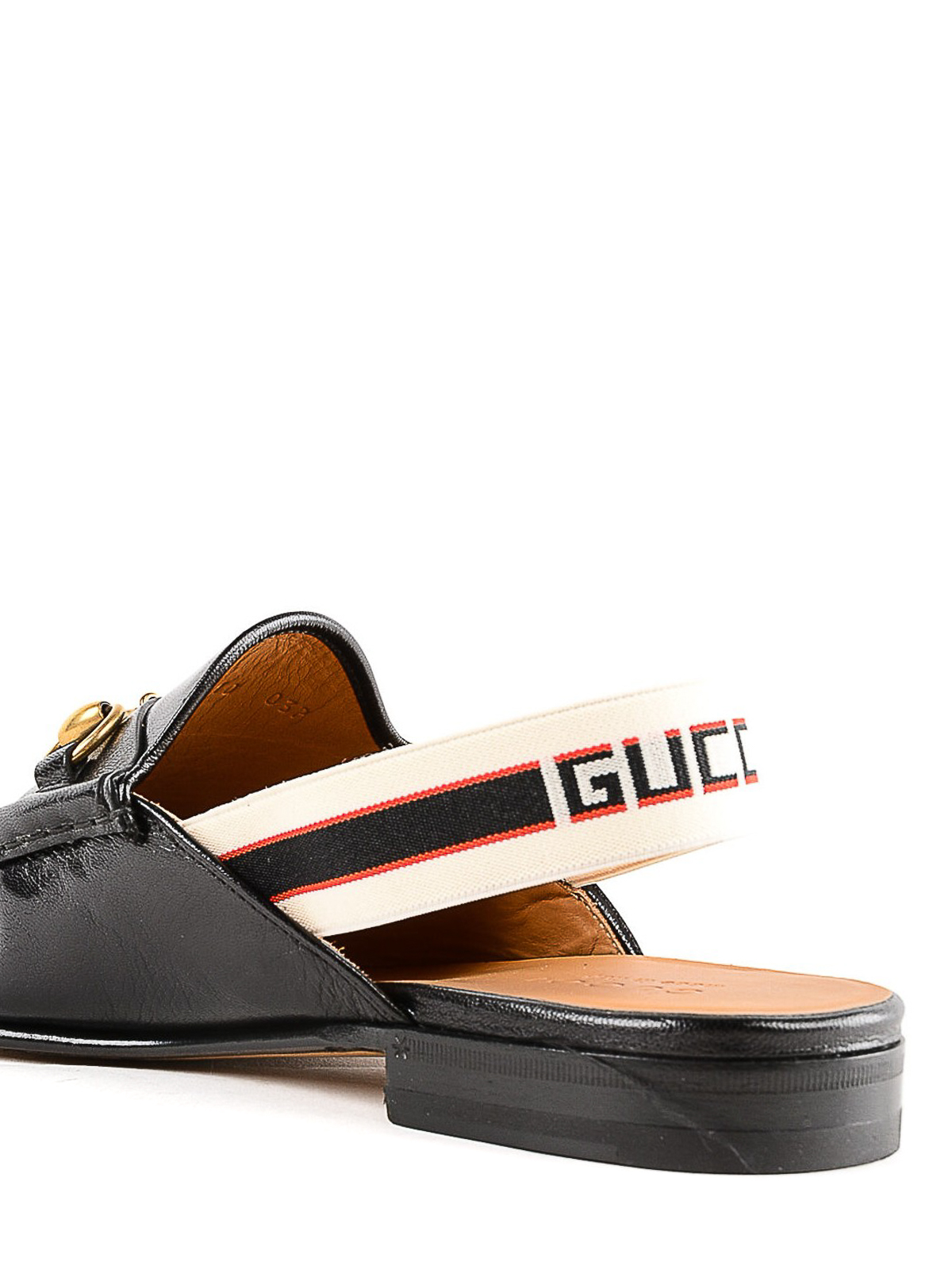 Loafers & Slippers - Gucci stripe leather slingback