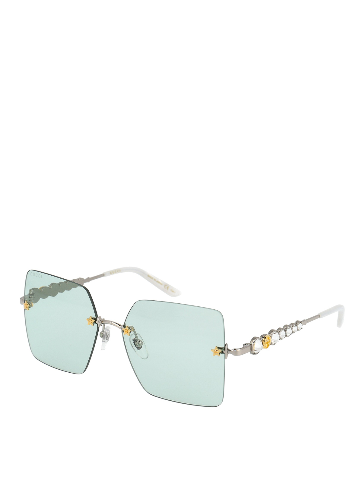 Gucci Crystal-embellished sunglasses - Silver - Women|GG0644S002