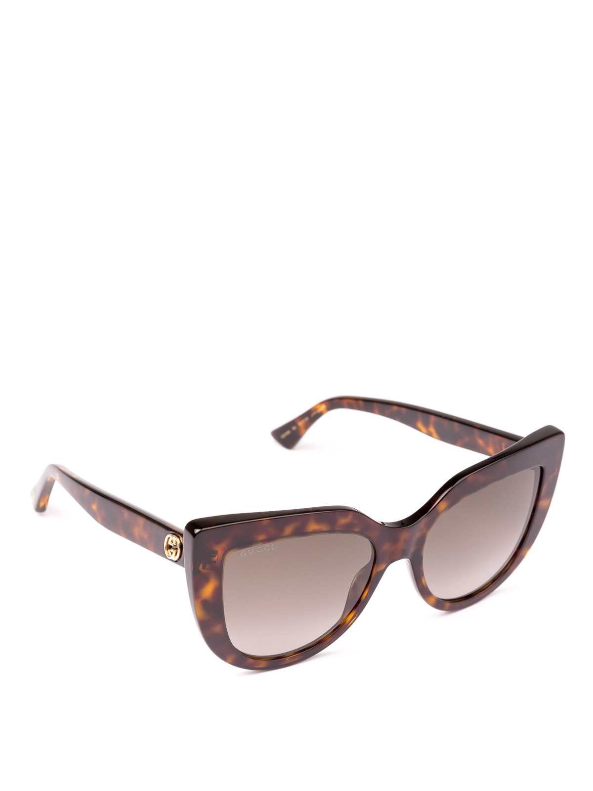 Gucci Dark Brown Cat Eye Sunglasses Gucci Cat Eye Sunglasses in Brown | Lyst main image 3