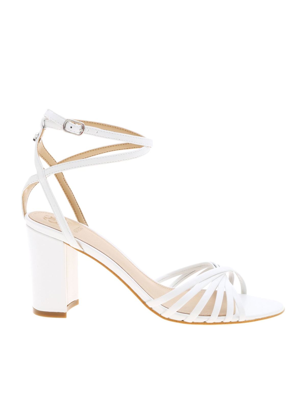 Guess Gabira 13 Heel Sandals White - Buy At Outlet Prices!