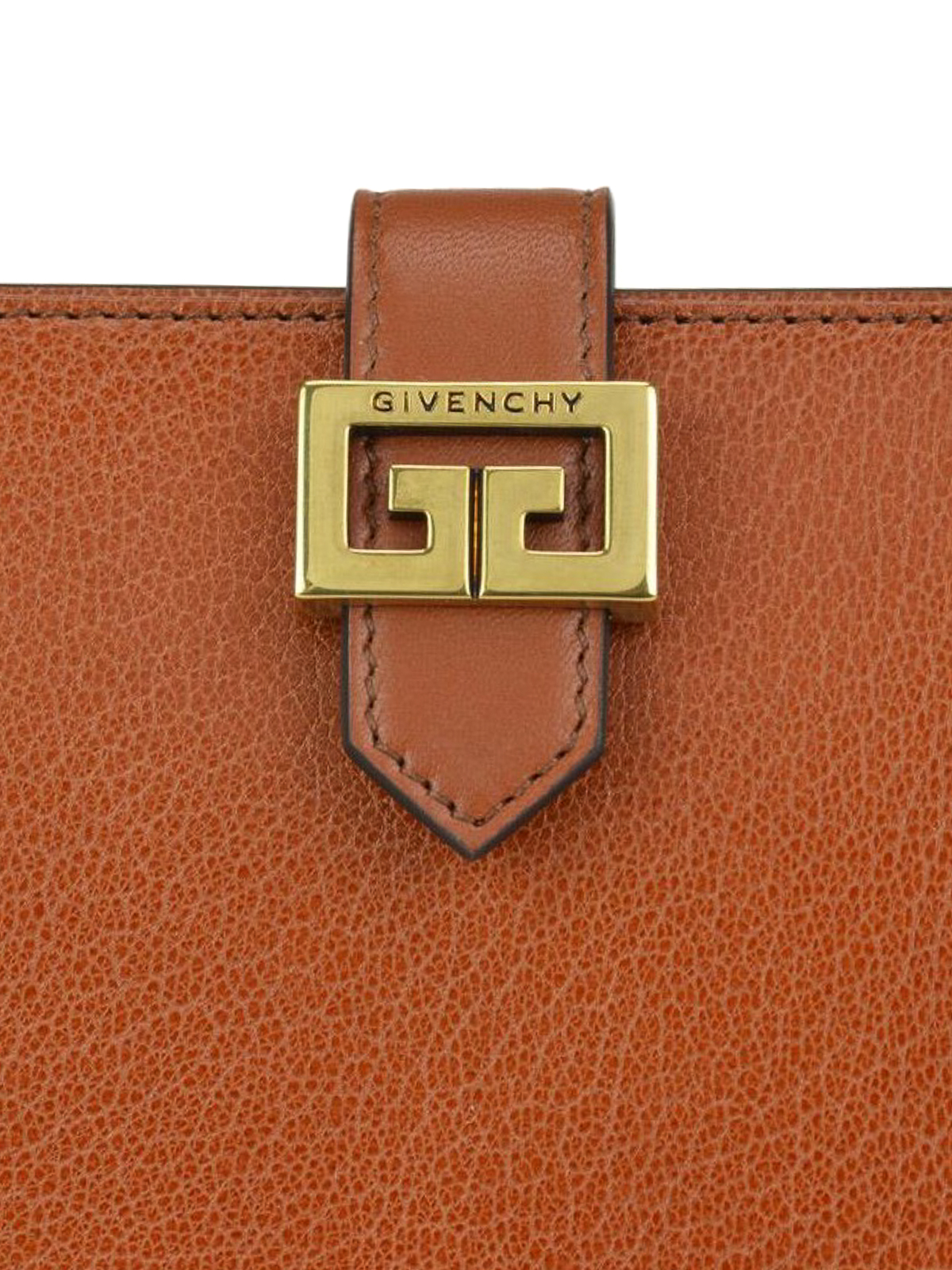 Wallets purses Givenchy GV3 chestnut grained leather wallet