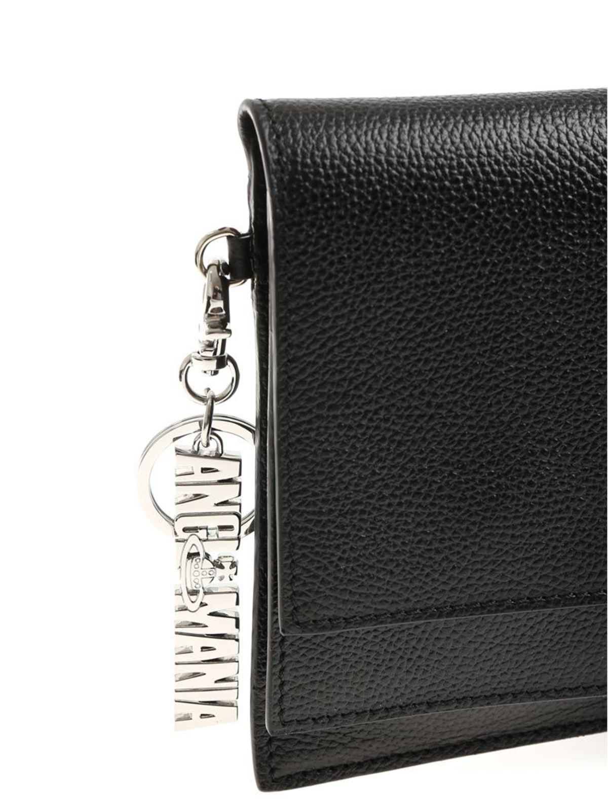 Shop Vivienne Westwood Anglomania Hammered Leather Clutch In Negro