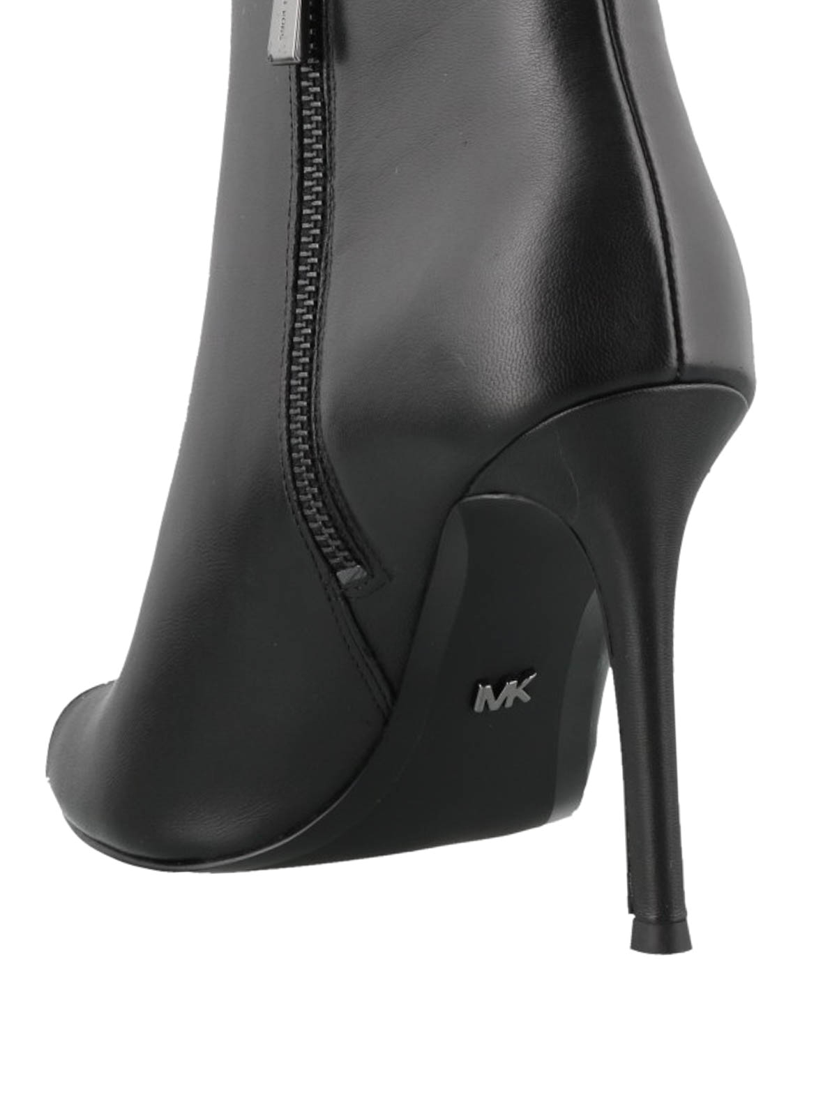 plasticitet Panter efterligne Ankle boots Michael Kors - Harper black leather open toe booties -  40R9HPHE5L001