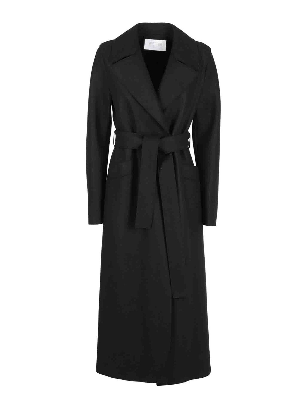 Harris Wharf London Long Maxi Coat In Negro