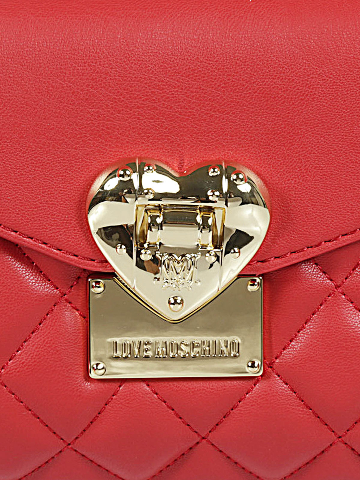 ショルダーバッグ Love Moschino - HEART DETAILED QUILTED FOLDOVER