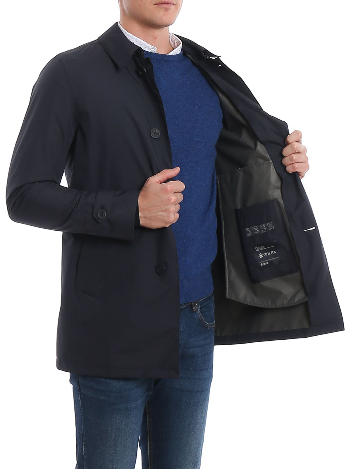 Shop Herno Gore-tex® Coat In Azul
