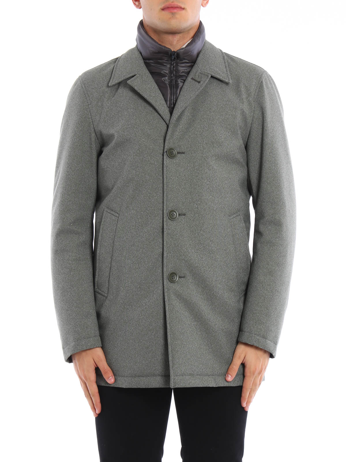 Herno ショートコート メンズ - グレー | IM0116U193357020 Herno ショートコート メンズ - グレー | IM0116U193357020
