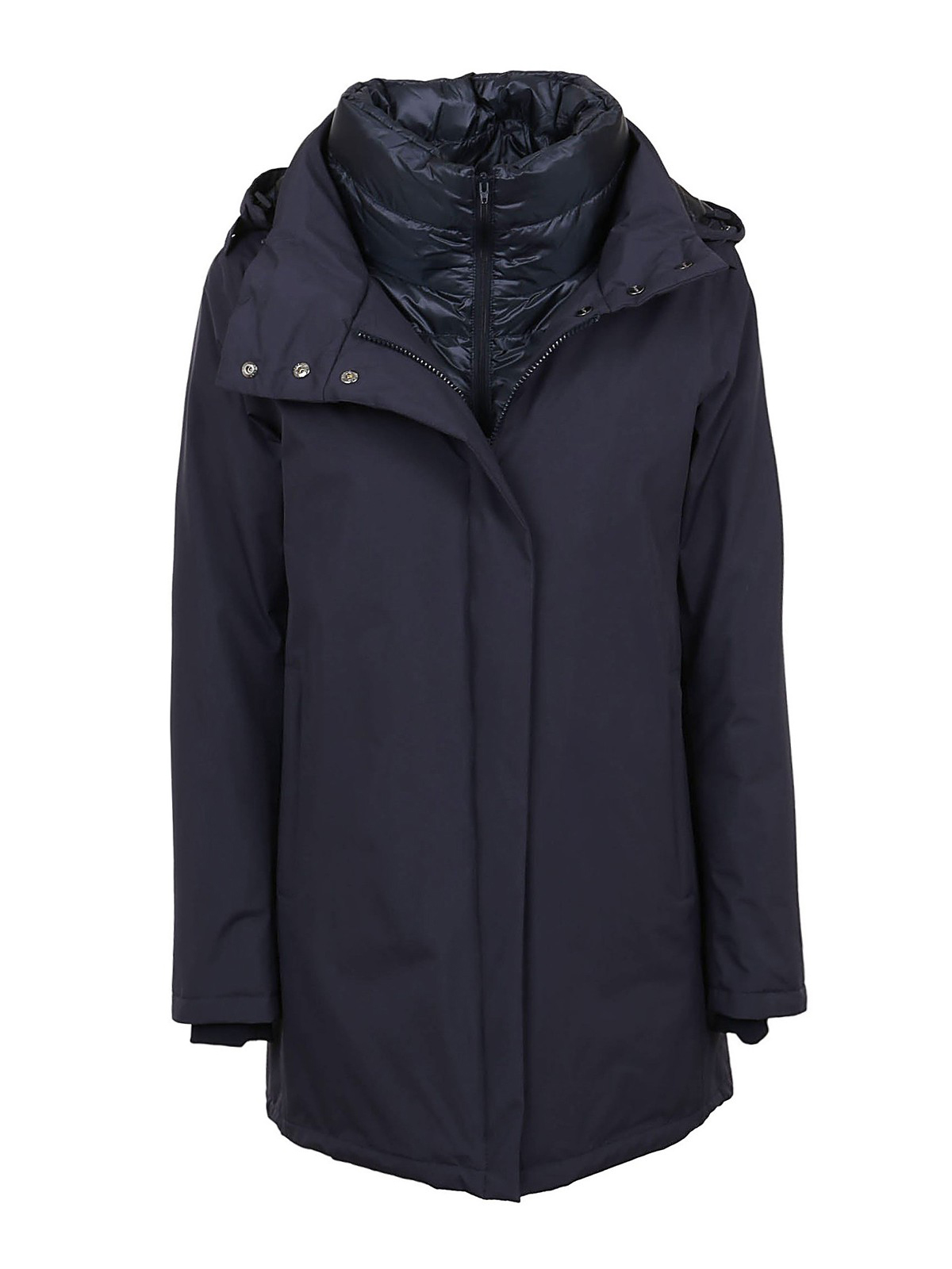 Herno Abrigo Alcochado Laminar Azul Mujer PI081DL111219201