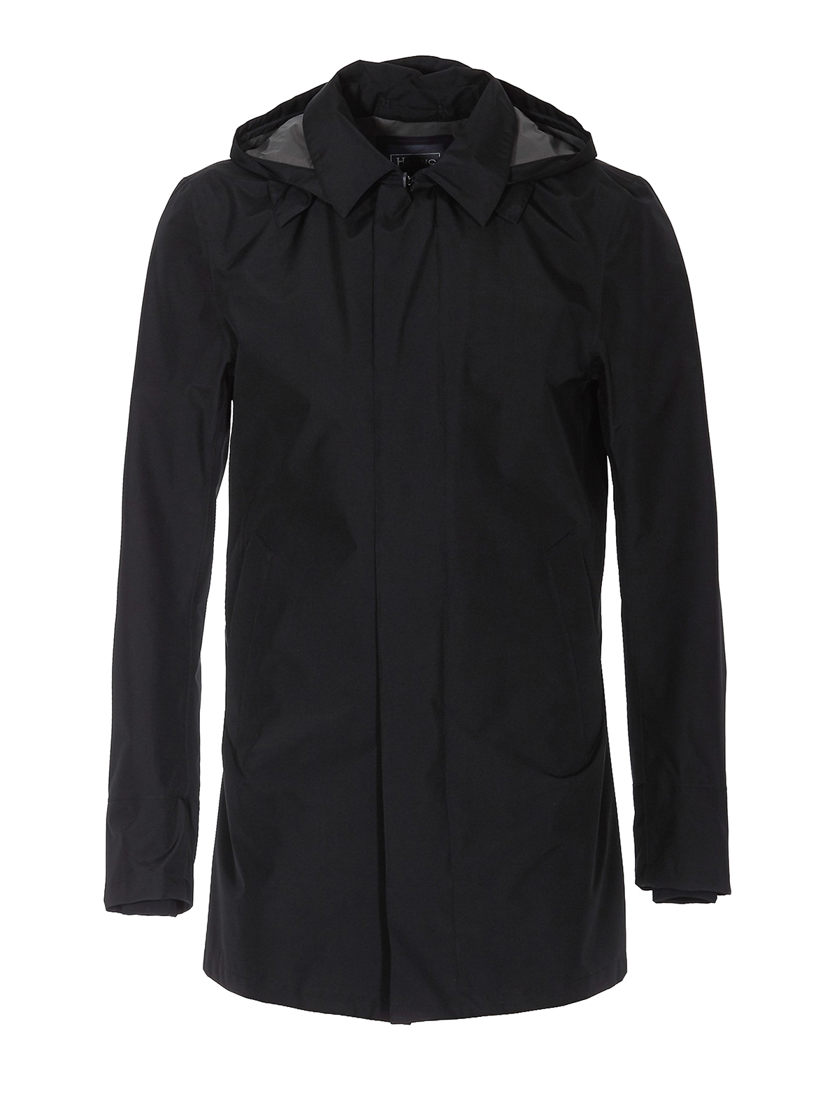 Shop Herno Gore-tex® Black Raincoat