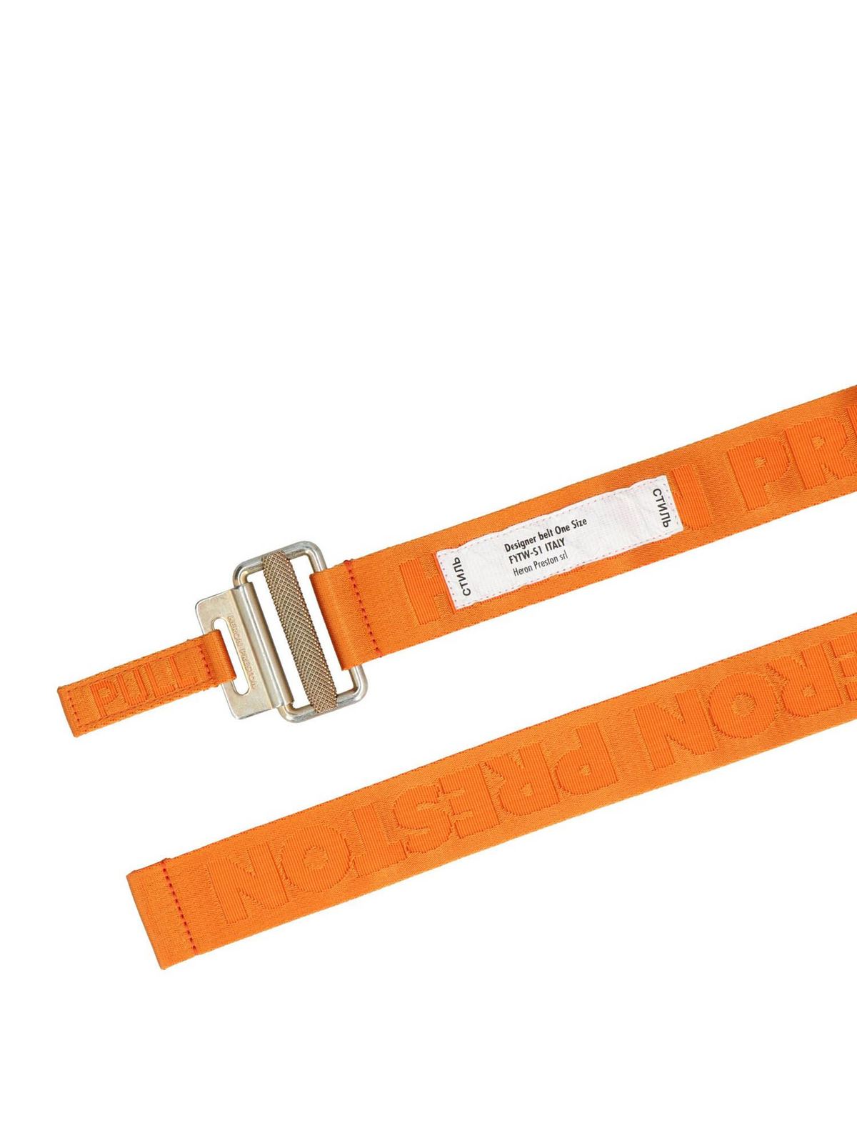 Heron Preston Tape Logo belt in orange Men HMRB005R21MAT0012276