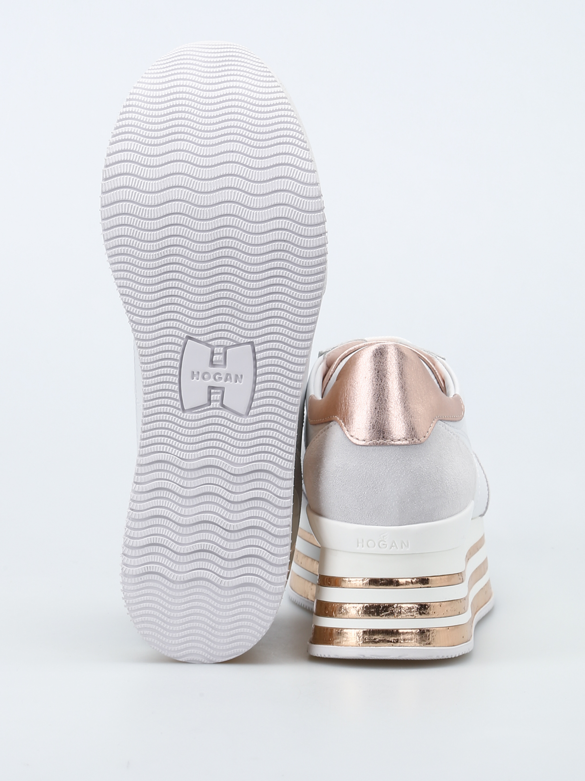 Hogan Maxi platform two-tone sneakers - White Hogan Maxi platform two-tone sneakers - White