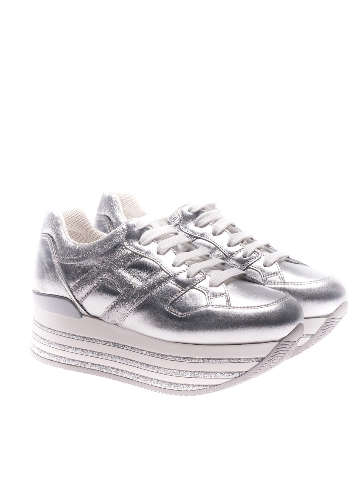 Silver platform store sneaker