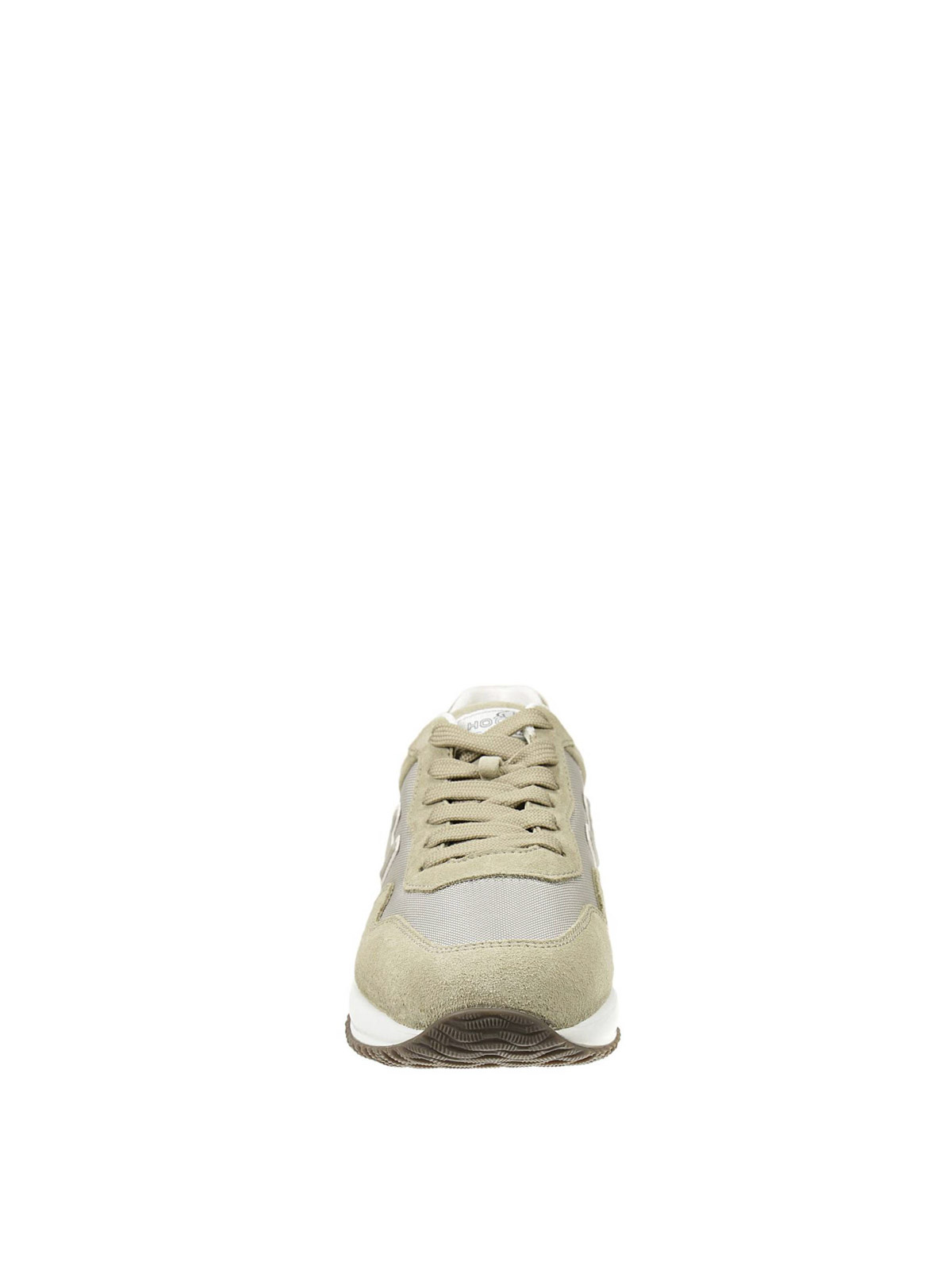 Beige Hogan Interactive Suede Hogan Interactive Uomo Beige On Sale