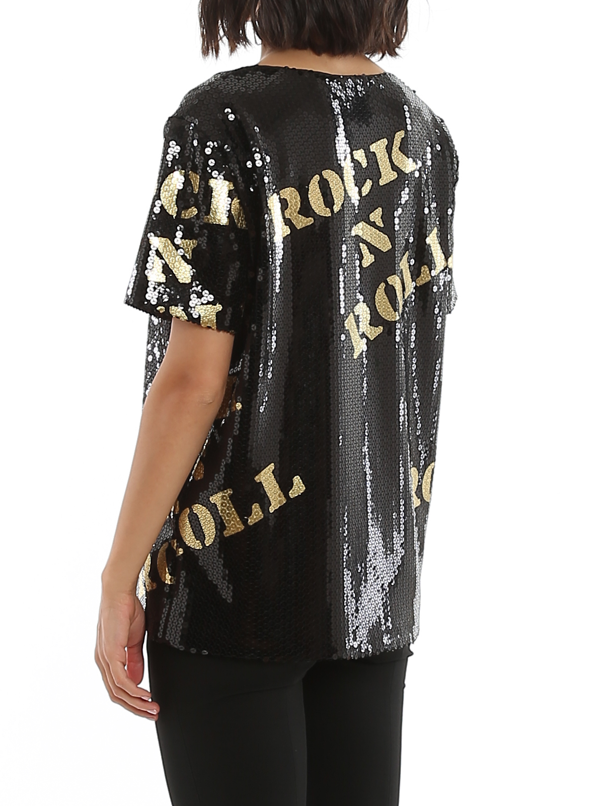 Shop Moschino Camiseta - Hollywood Stencils In Black