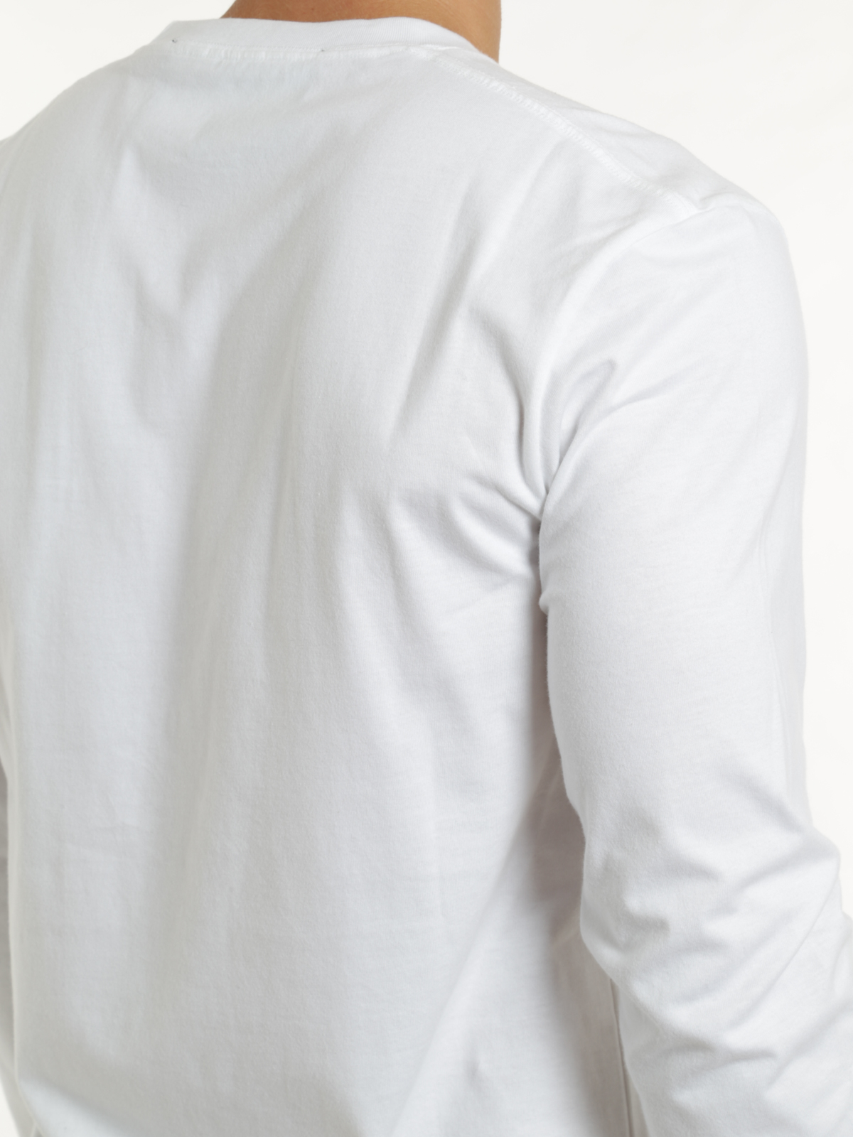 Hood by Air Long sleeved printed cotton T-shirt|HMAB001F150010140188