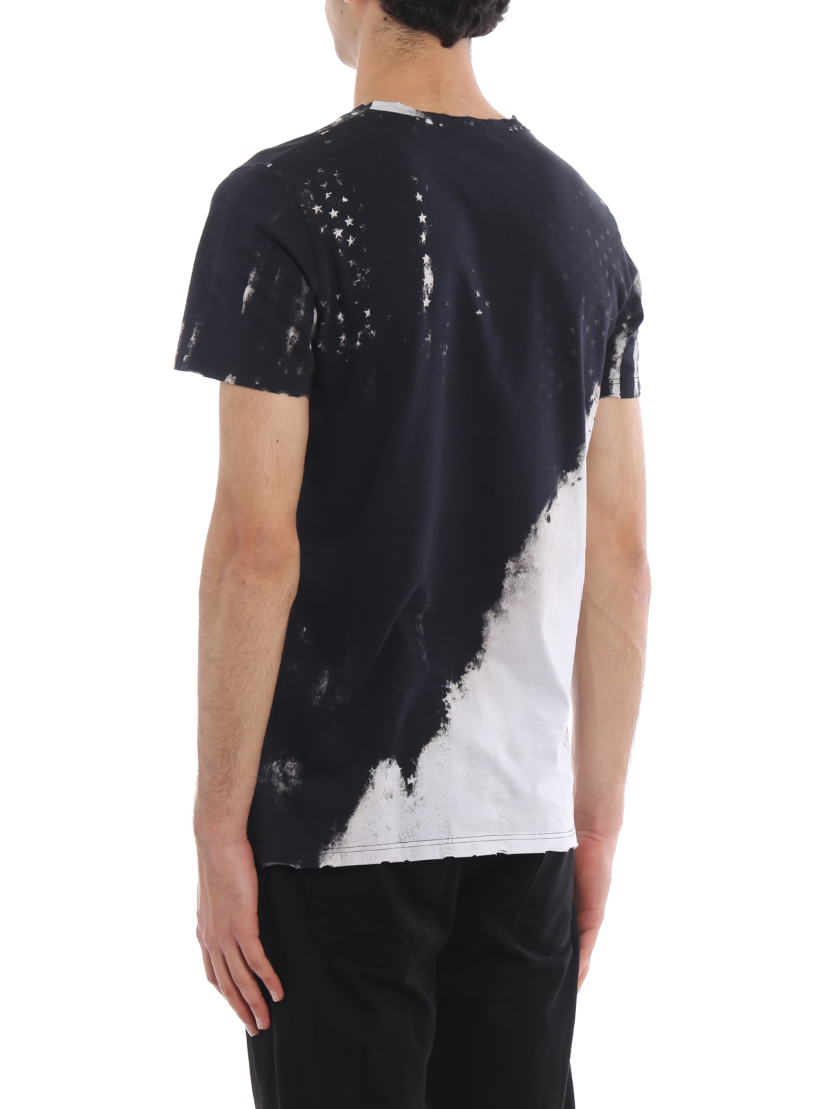 Balmain Horse print cotton T-shirt - Black - Men|S8H8601I087181