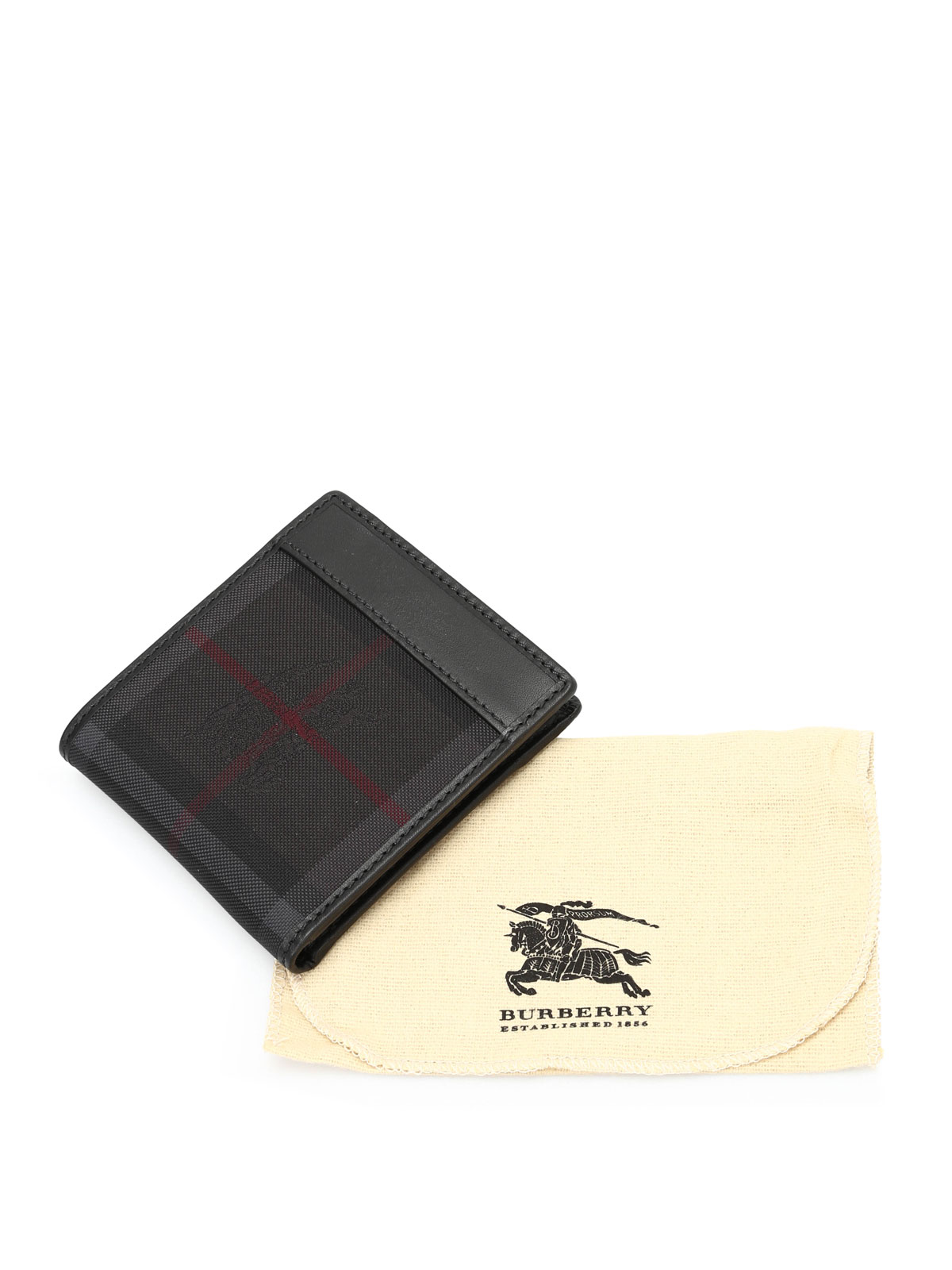 Burberry Horseferry check patterned wallet Black Men 3963271