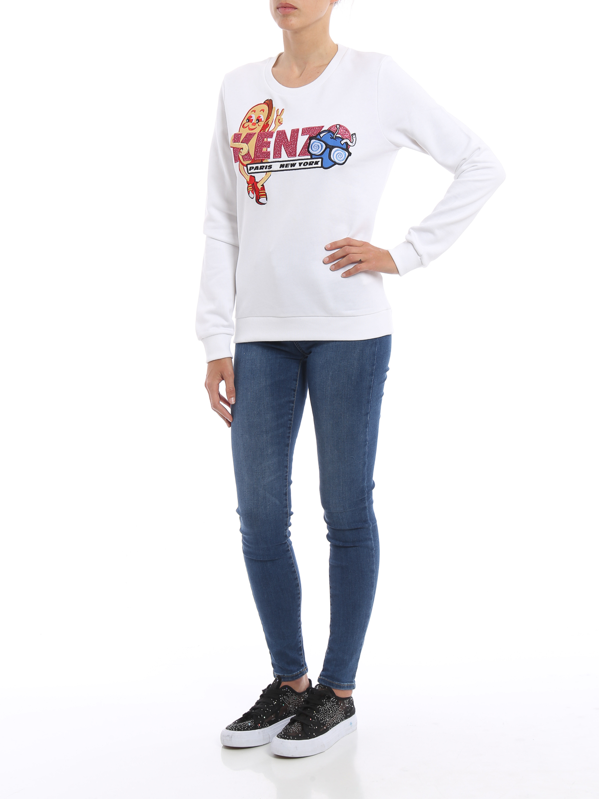 トップス Joo Taichi Sweatshirt / White new jeans Long Sleeve T-Shirt White - Studio Nicholson | Kick Pleat