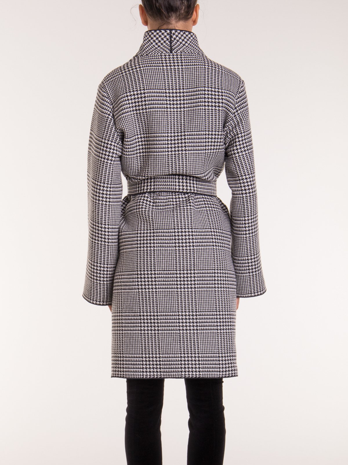 EMPORIO ARMANI Womens Gray Houndstooth Wear To Work Blazer Jacket main image 1