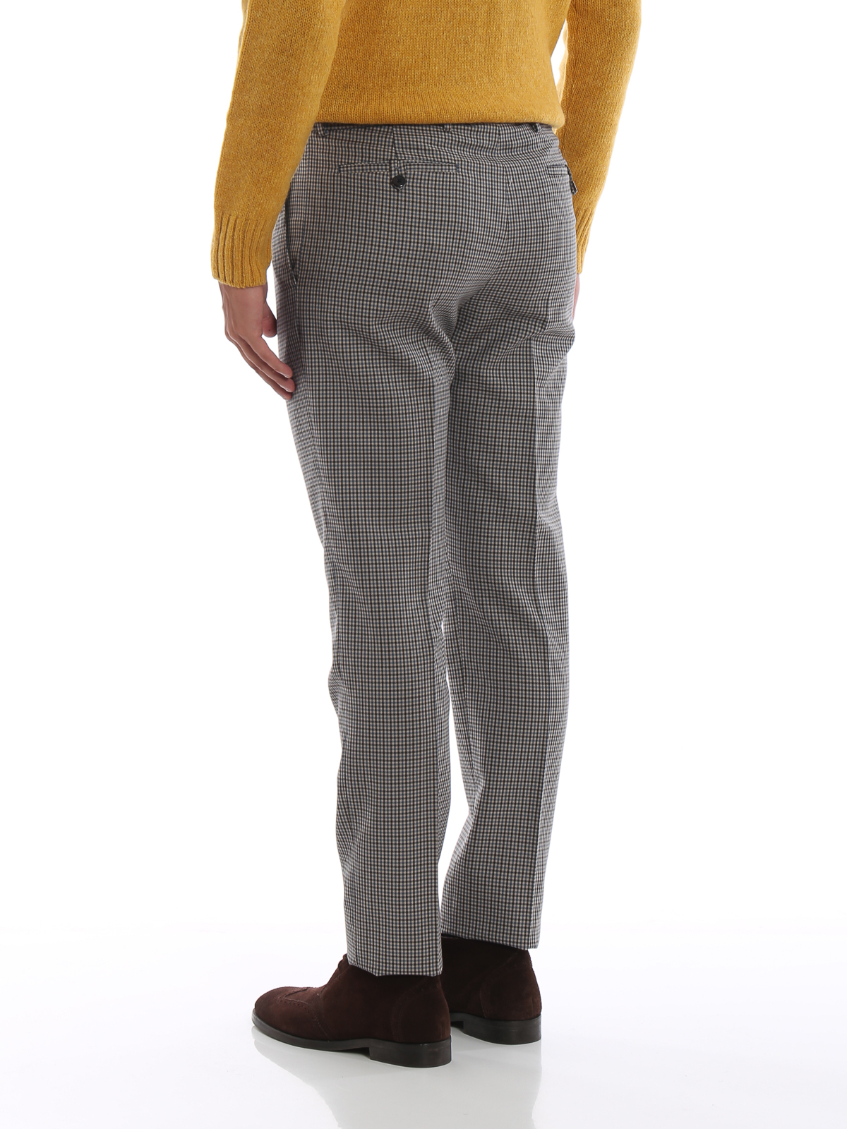 パンツ PRADA Houndstooth pants Prada Houndstooth Bowling Trouser Pants Side Stripe Ankle