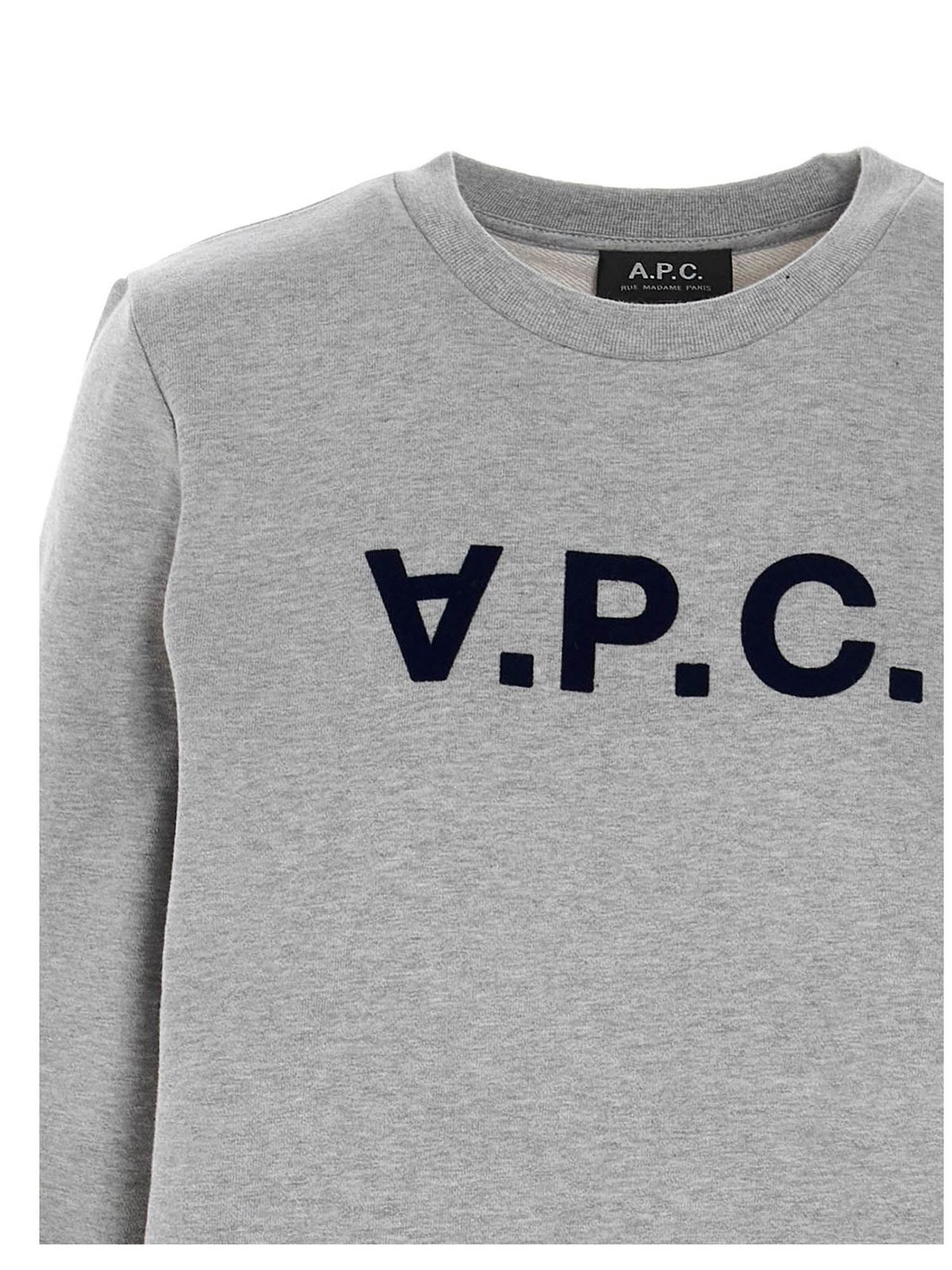 Shop Apc Viva Sweatshirt In Heather Gray In Grey