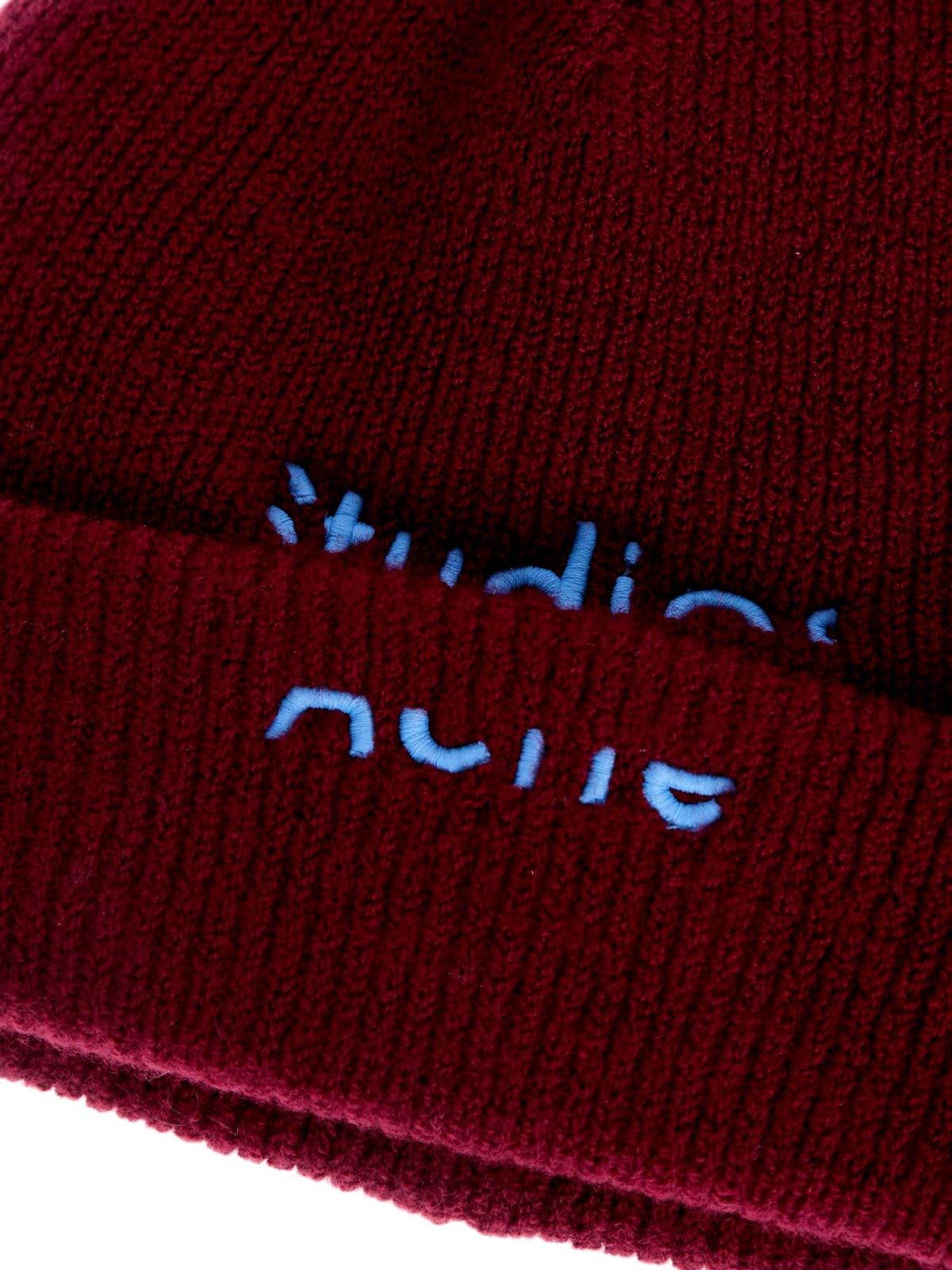 Acne Studios Red ribbed beanie - Red - Women|C40052ROSEWOODRED