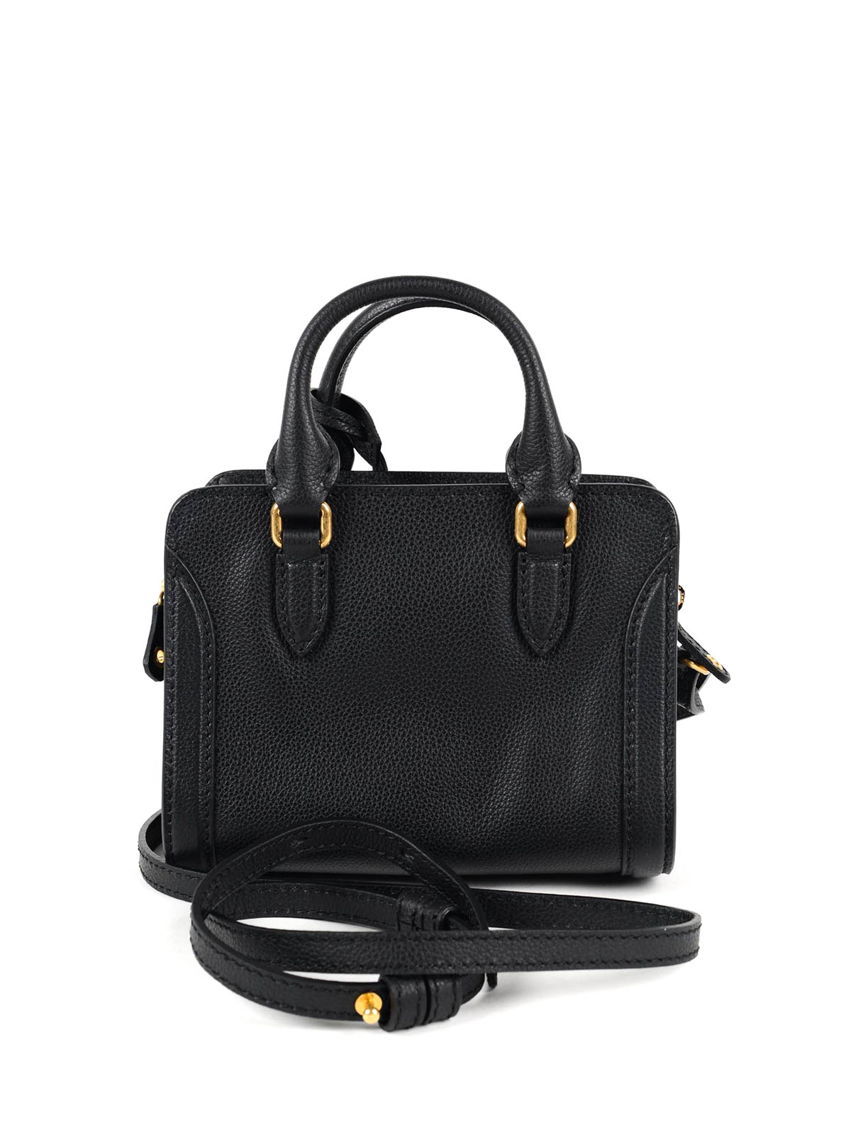 Alexander McQueen Skull Padlock Satchel in Gray