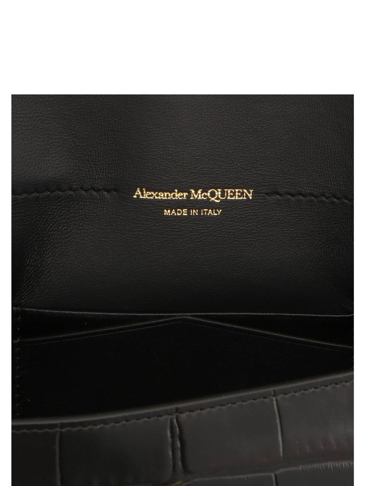 Shop Alexander Mcqueen Envelope Clutch In Black