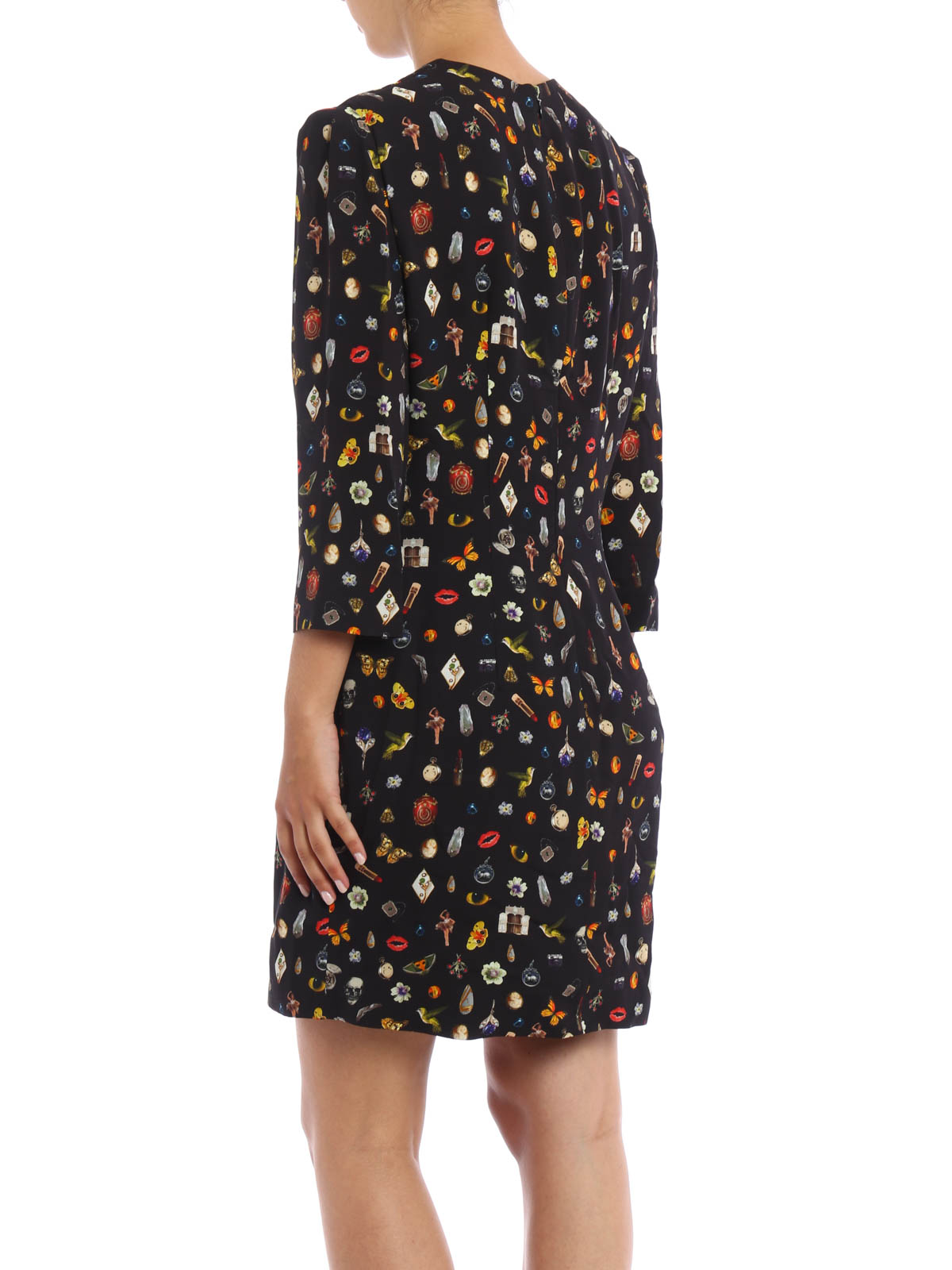 Alexander Mcqueen Obsession print dress - Black|438872QHC041068